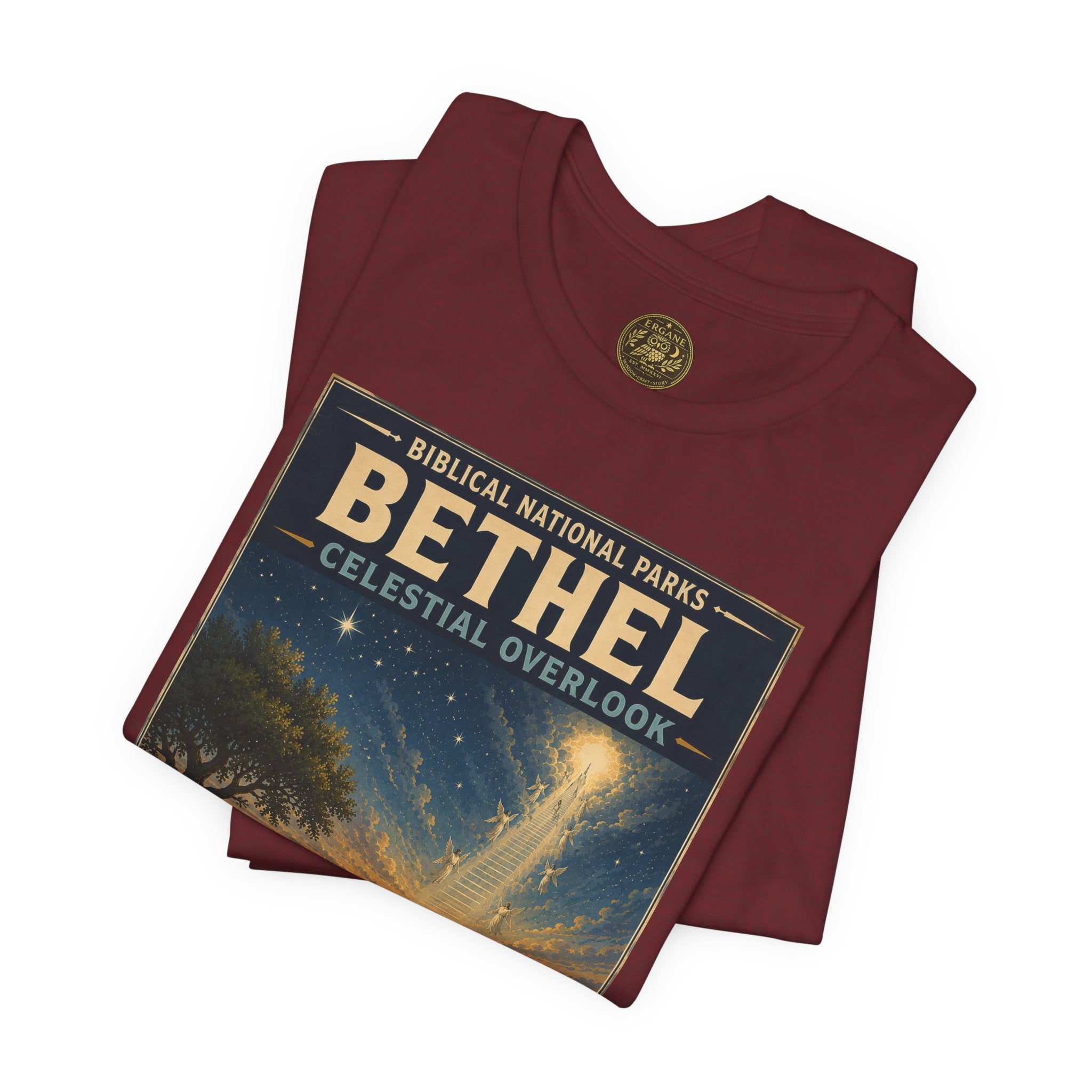 Biblical National Parks Collection I- In The Beginning #006/006 Genesis 28: 10-22 | Vintage nature poster Tee | Biblical national parks graphic shirt