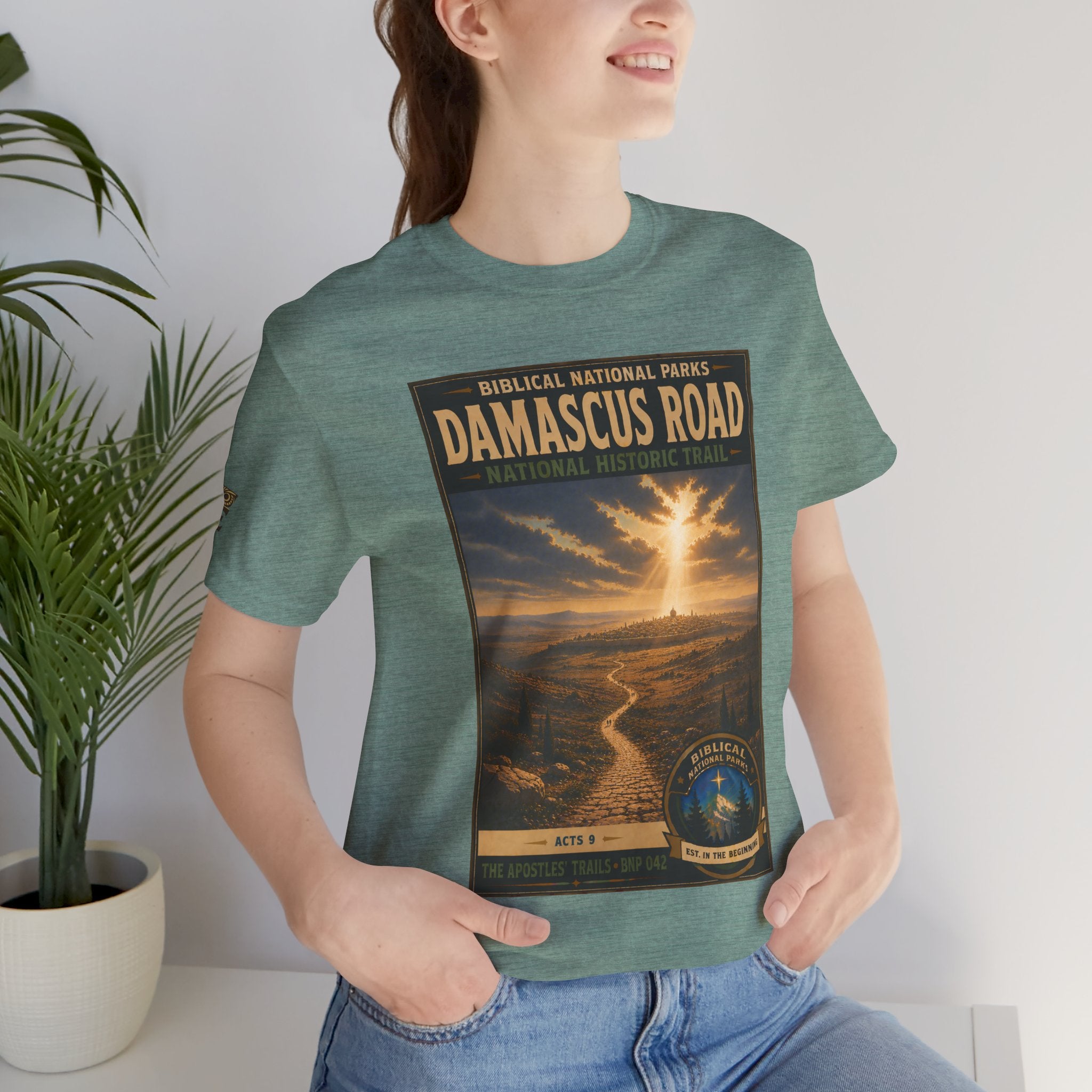 Biblical National Parks Collection VIII- The Apostles' Trails #042/049 | Acts 9 | Vintage nature poster Tee | Biblical national parks graphic shirt