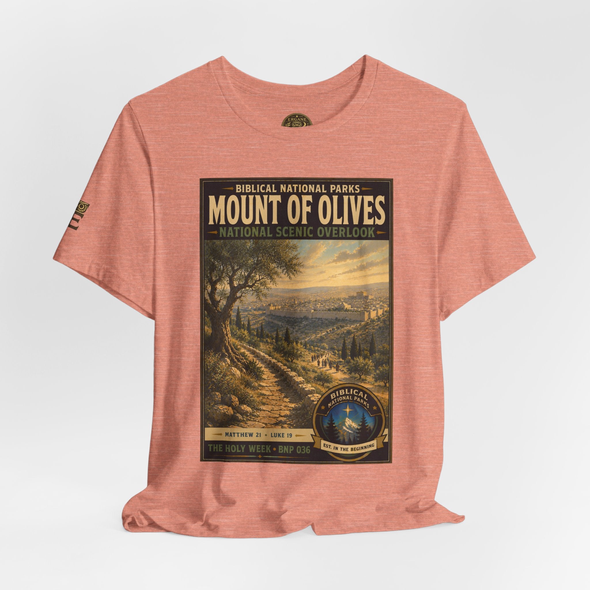 Biblical National Parks Collection VII- The Holy Week #036/041 | Matthew 21 - Luke 19 | Vintage nature poster Tee | Biblical national parks graphic shirt