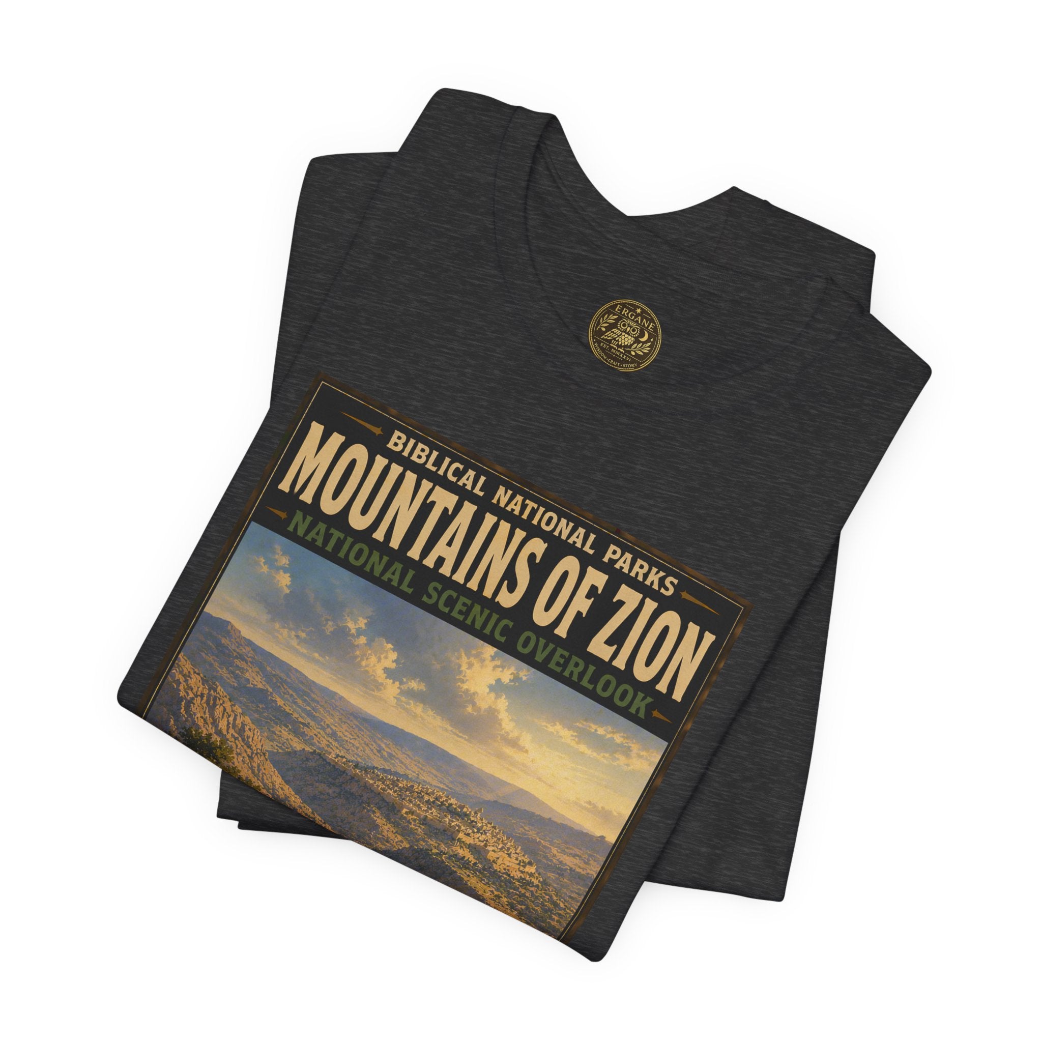 Biblical National Parks Collection IX- #053/054 -Psalms & Sacred Landscapes | Psalm 125 | Vintage nature poster Tee | Biblical national parks graphic shirt
