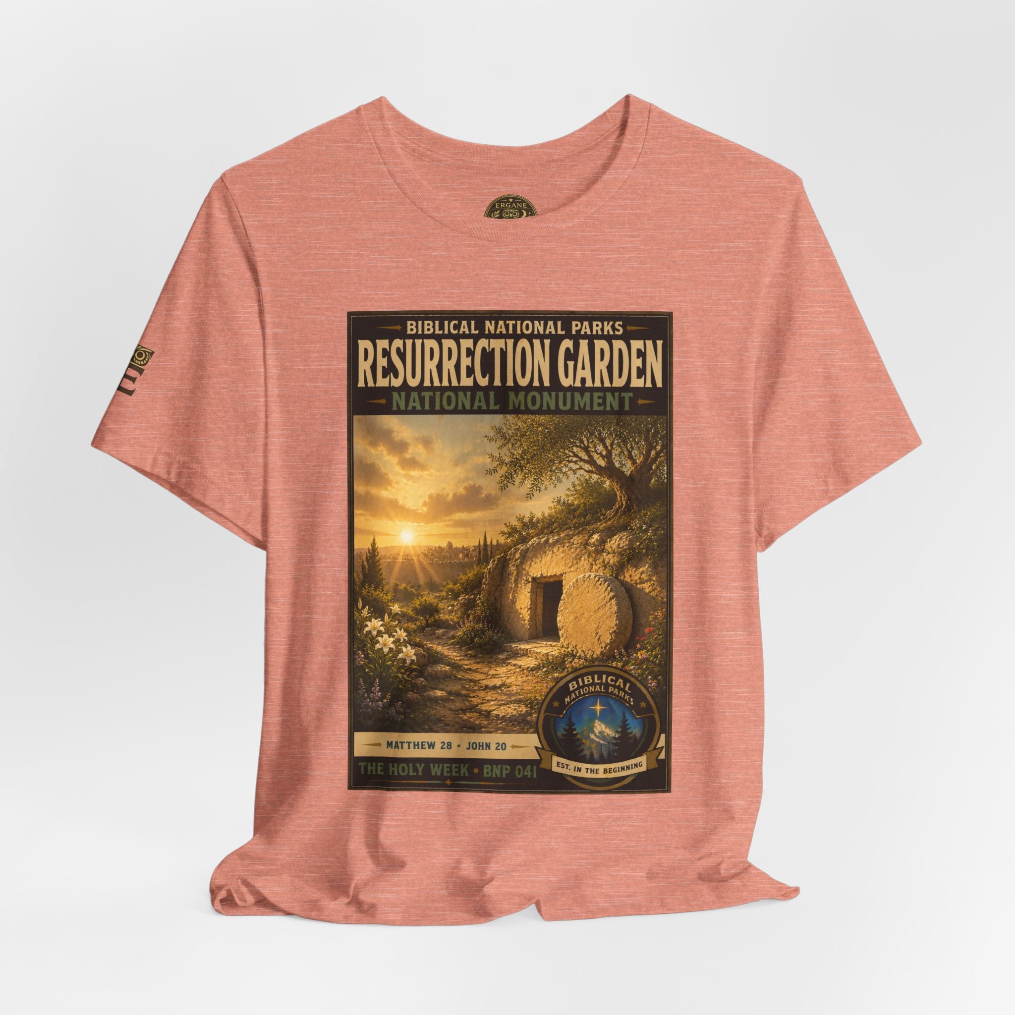 Biblical National Parks Collection VII- The Holy Week #041/041 | Matthew 28 - John 20 | Vintage nature poster Tee | Biblical national parks graphic shirt