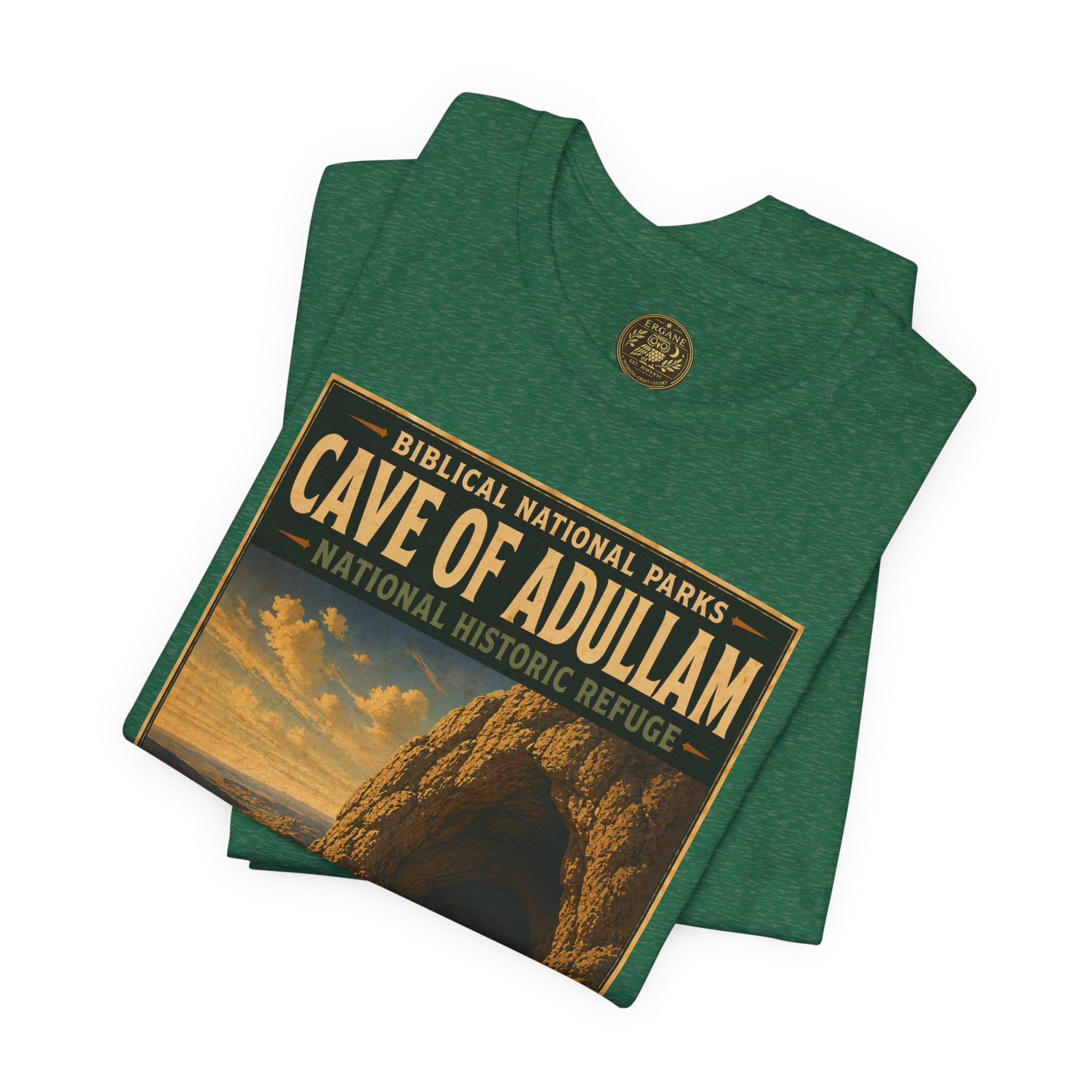 Biblical National Parks Collection IV- Heros & Battlefields #023/023 1 Samuel 22 | Vintage nature poster Tee | Biblical national parks graphic shirt