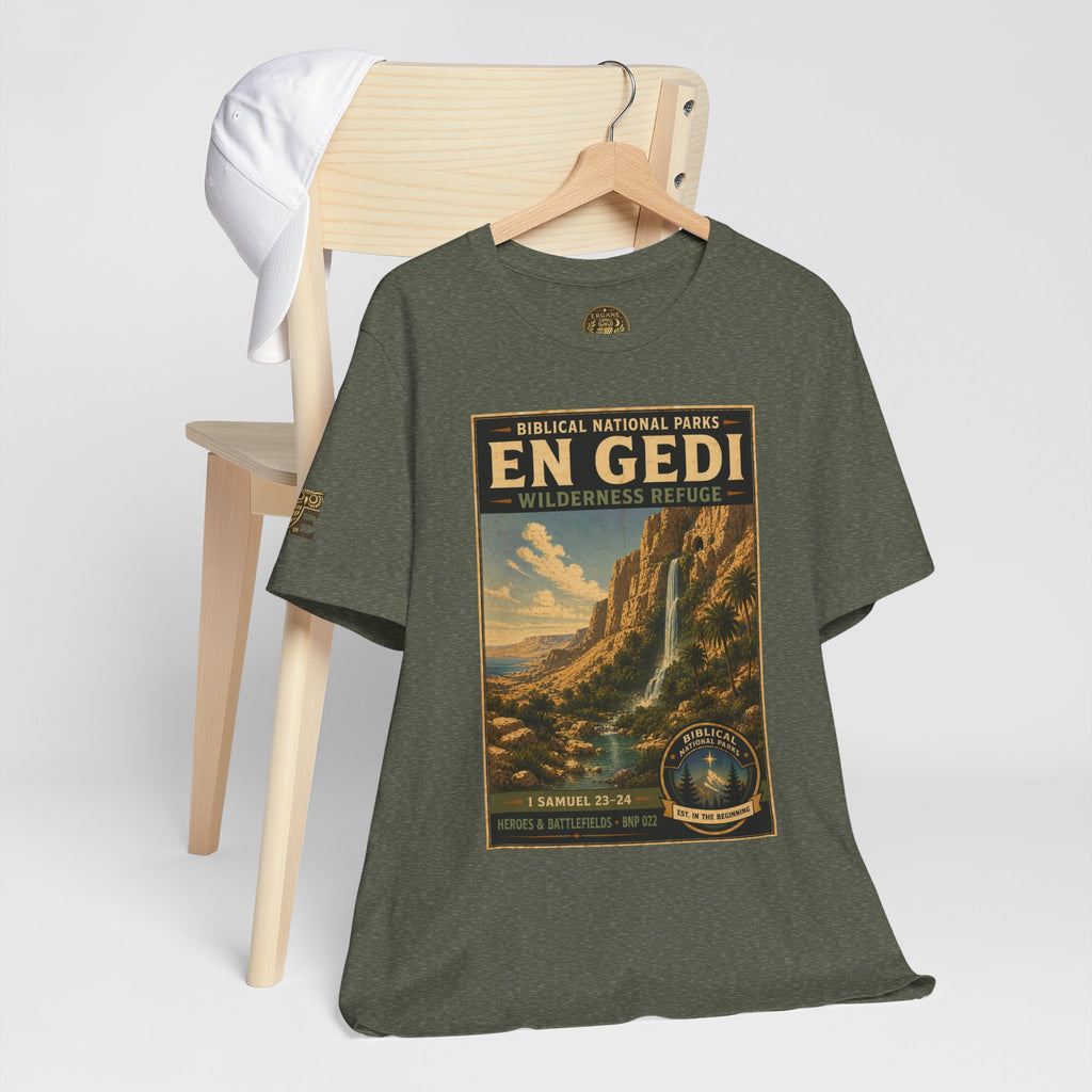 Biblical National Parks Collection IV- Heros & Battlefields #022/023 1 Samuel 23-24 | Vintage nature poster Tee | Biblical national parks graphic shirt