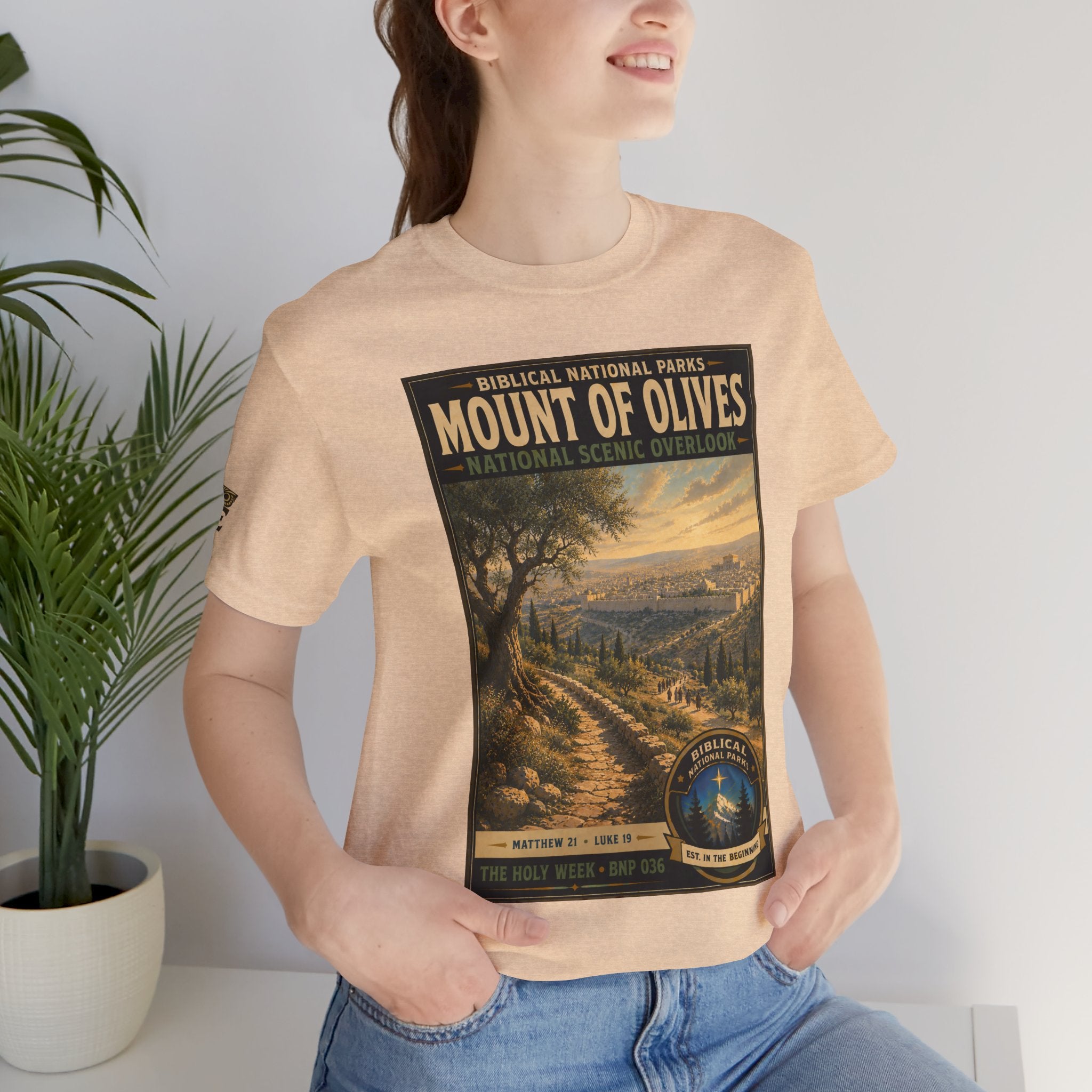 Biblical National Parks Collection VII- The Holy Week #036/041 | Matthew 21 - Luke 19 | Vintage nature poster Tee | Biblical national parks graphic shirt