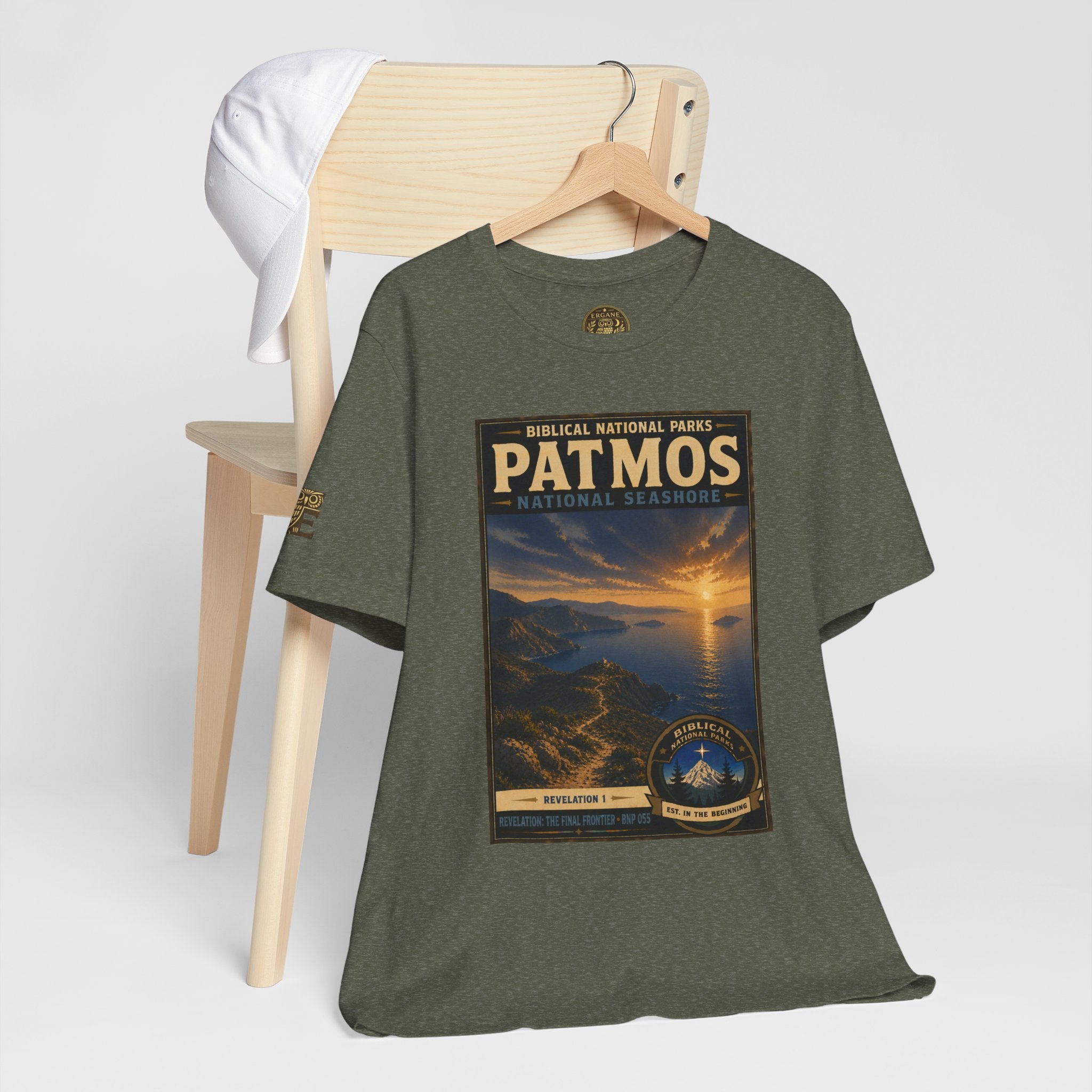 Biblical National Parks Collection X- #055/061 - Revelation: The Final Frontier | Revelation 1 | Vintage nature poster Tee | Biblical national parks graphic shirt