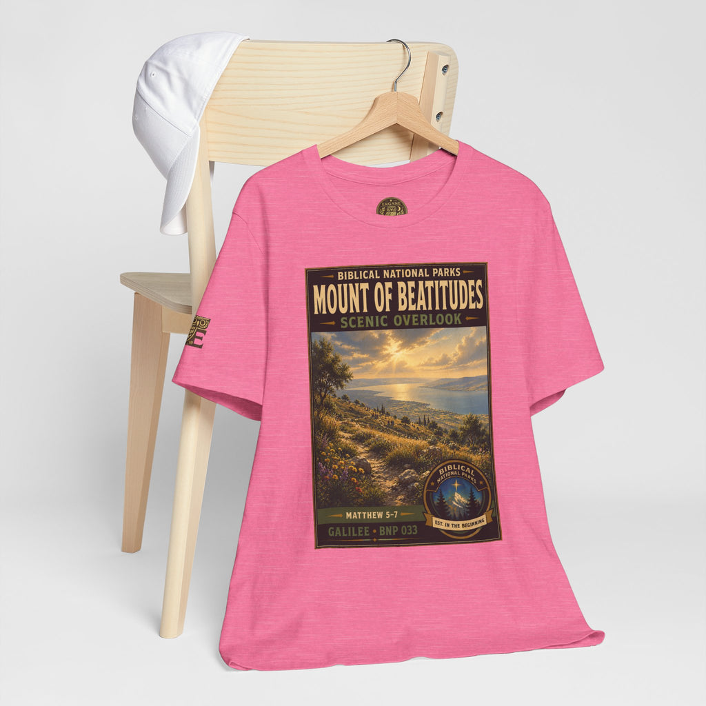 Biblical National Parks Collection VI- Galilee #033/035 Matthew 5-7 | Vintage nature poster Tee | Biblical national parks graphic shirt