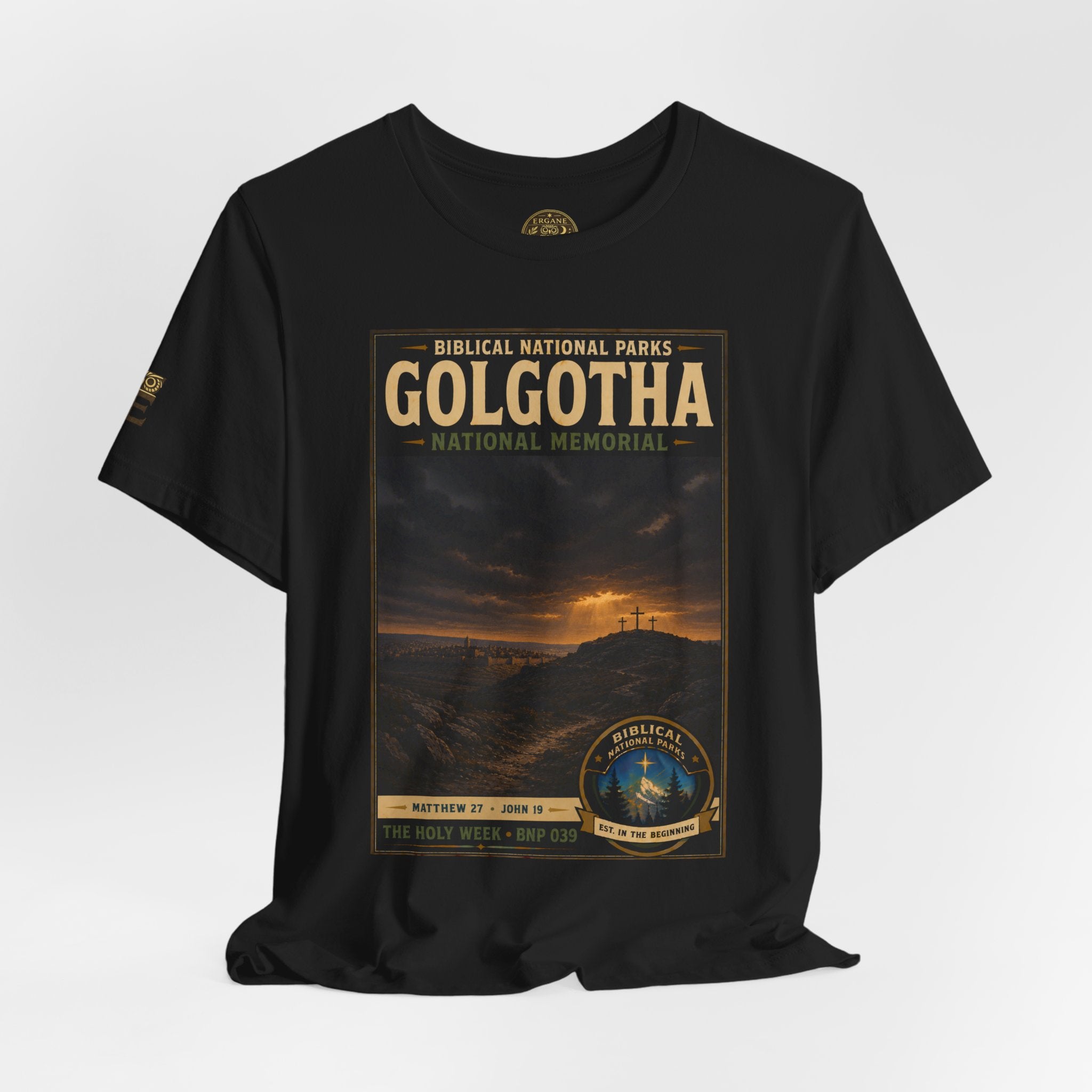Biblical National Parks Collection VII- The Holy Week #039/041 | Matthew 27 - John 19 | Vintage nature poster Tee | Biblical national parks graphic shirt