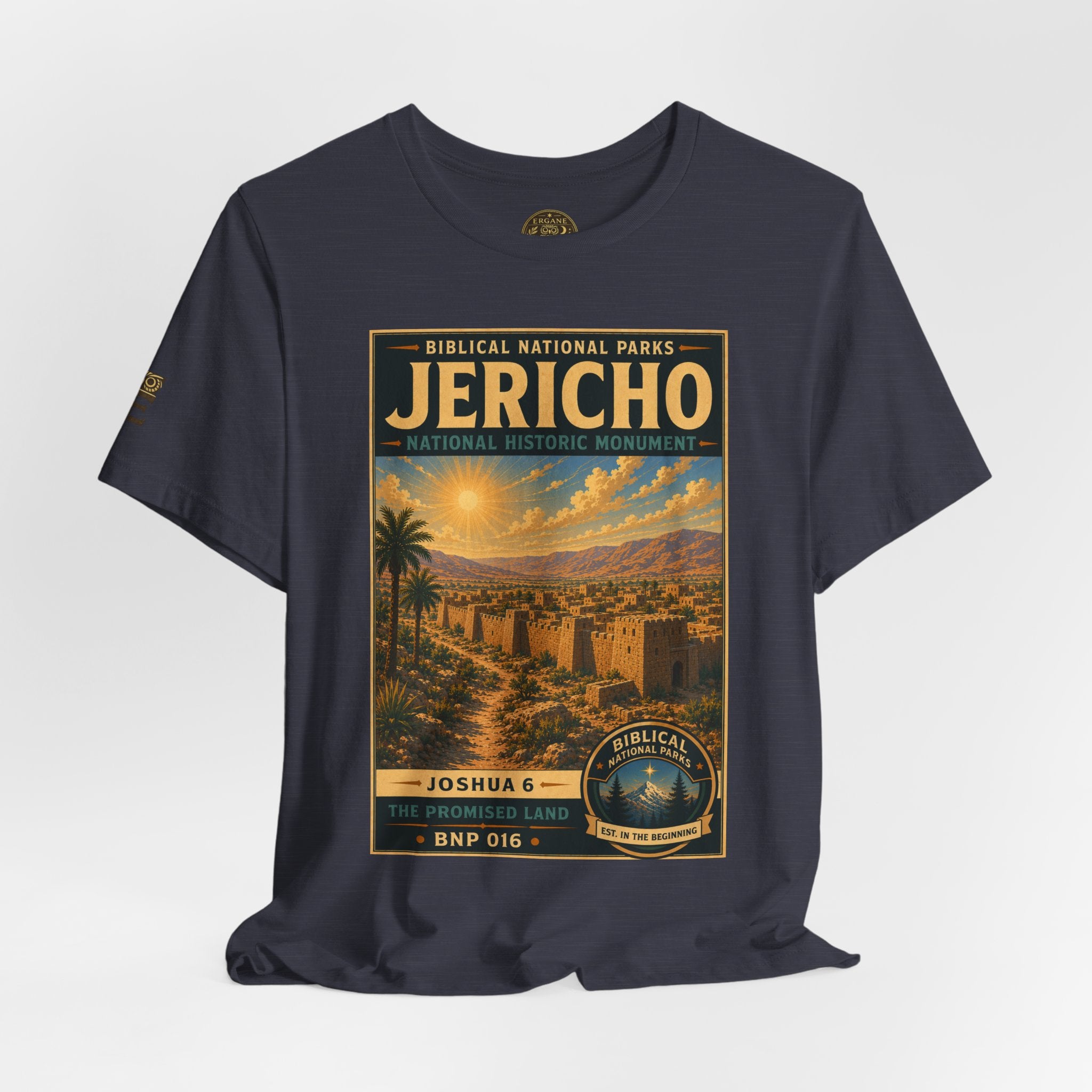 Biblical National Parks Collection III- The Promised Land #016/018 Joshua 6 | Vintage nature poster Tee | Biblical national parks graphic shirt