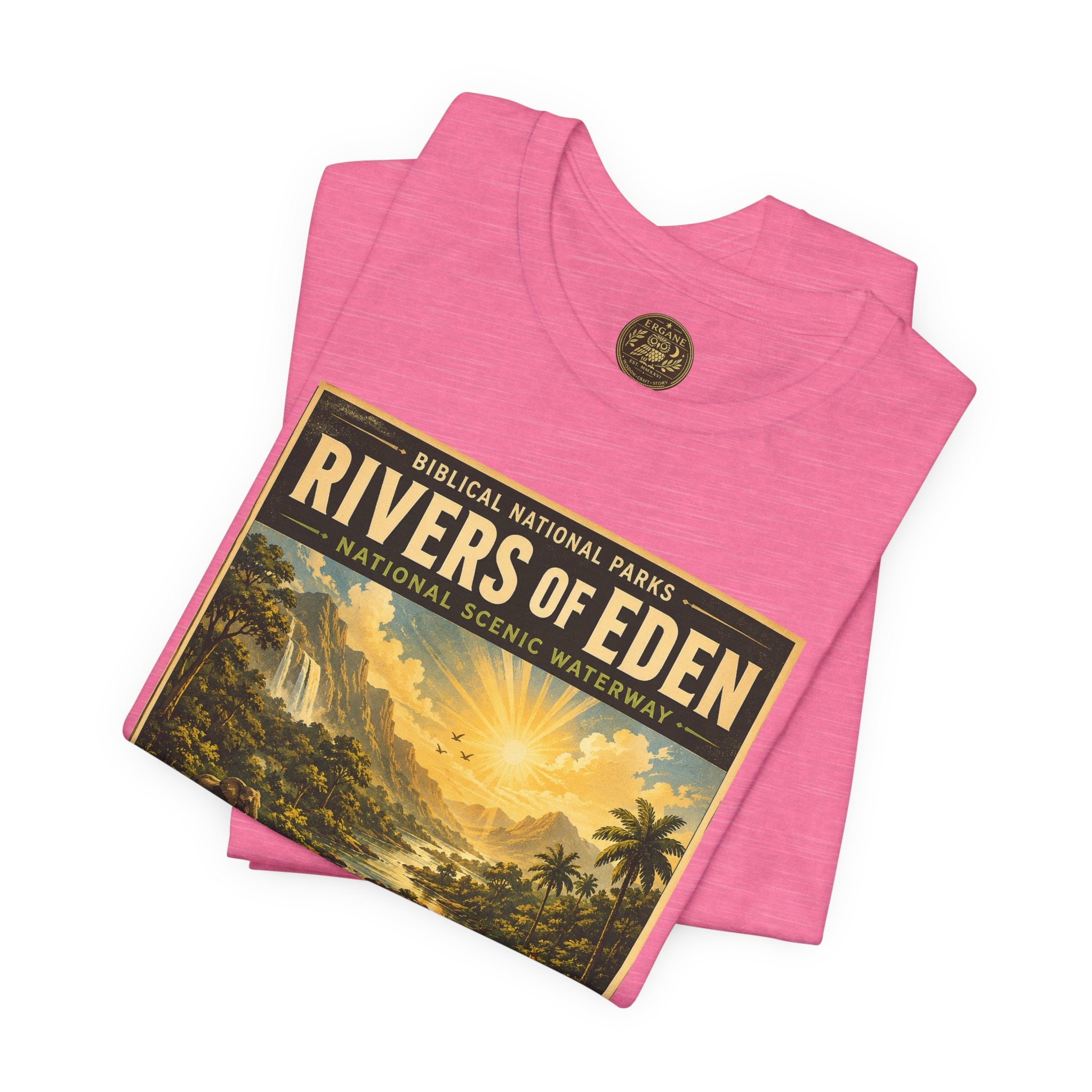 Biblical National Parks Collection I- In The Beginning #003/006 Genesis 2:10-14 | Vintage nature poster Tee | Biblical national parks graphic shirt