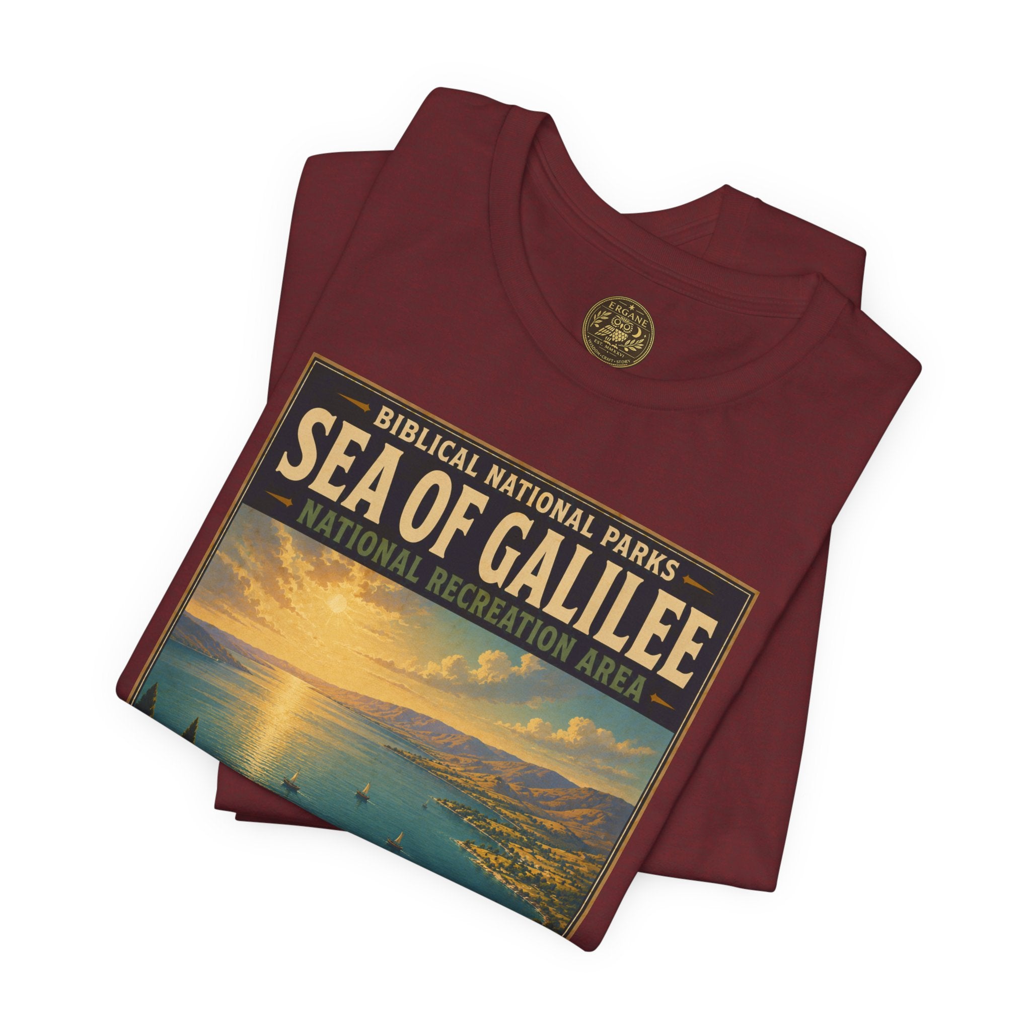 Biblical National Parks Collection VI- Galilee #031/035 Matthew 4 & Mark 1 | Vintage nature poster Tee | Biblical national parks graphic shirt