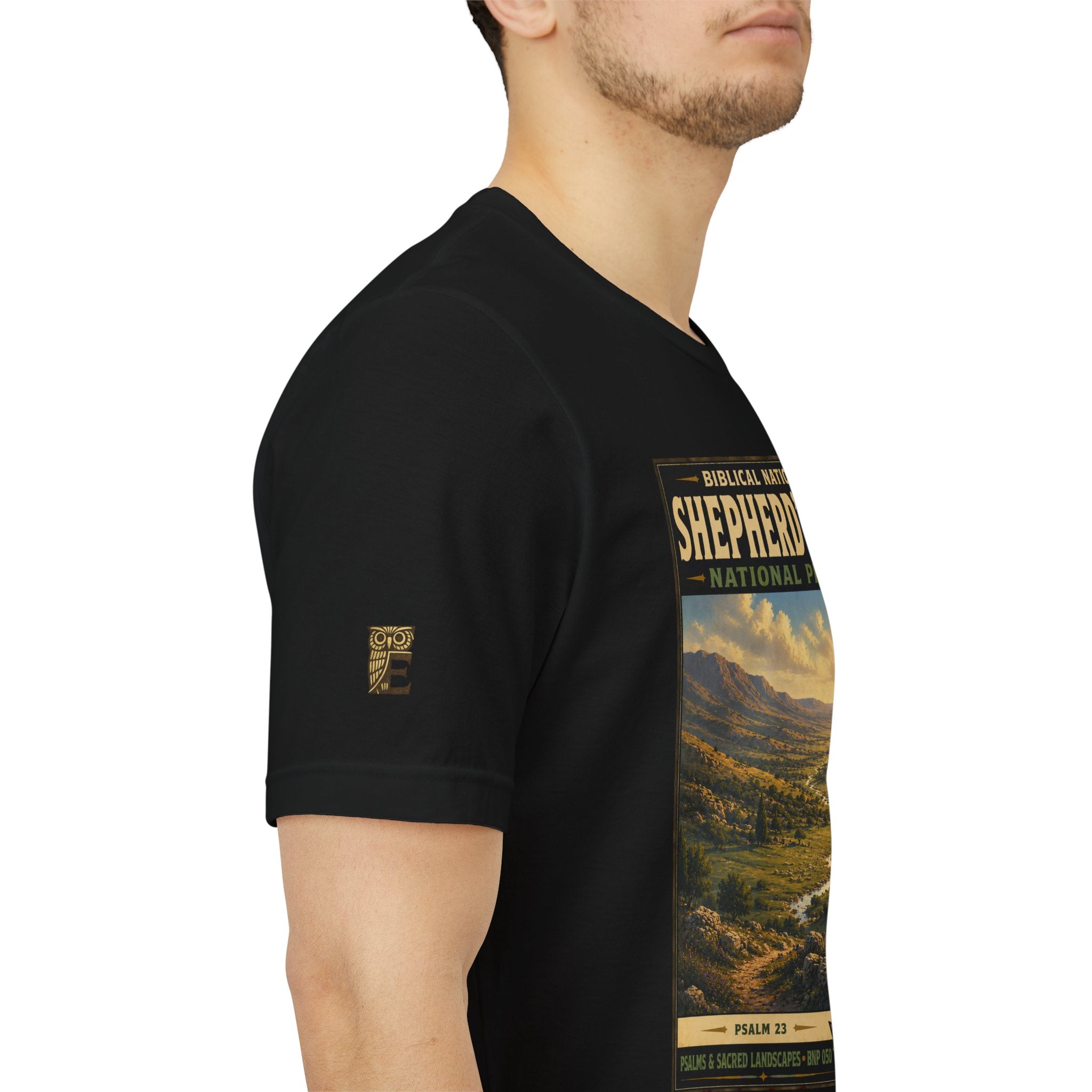 Biblical National Parks Collection IX- #050/054 -Psalms & Sacred Landscapes | Psalm 23 | Vintage nature poster Tee | Biblical national parks graphic shirt