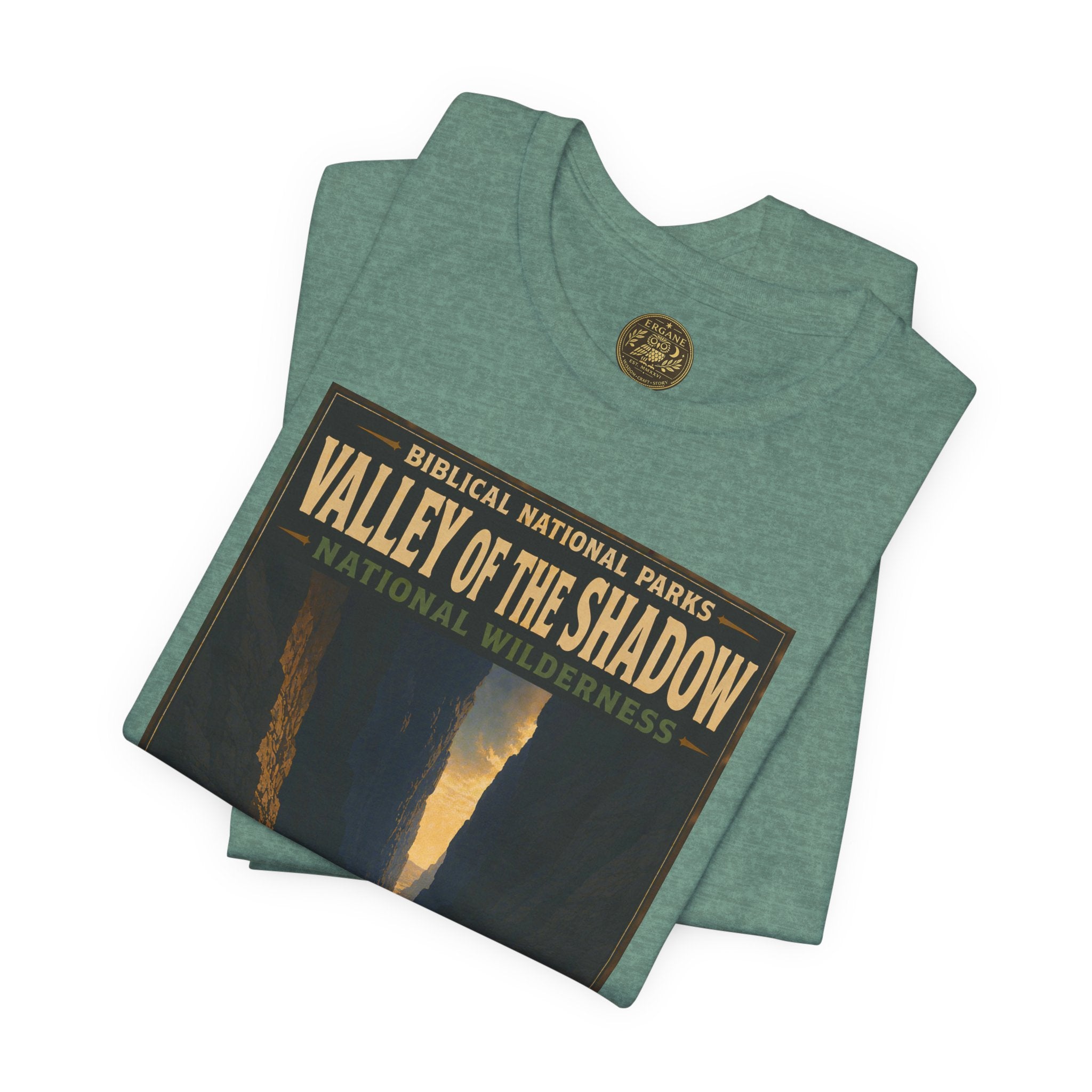 Biblical National Parks Collection IX- #052/054 -Psalms & Sacred Landscapes | Psalm 23:4 | Vintage nature poster Tee | Biblical national parks graphic shirt