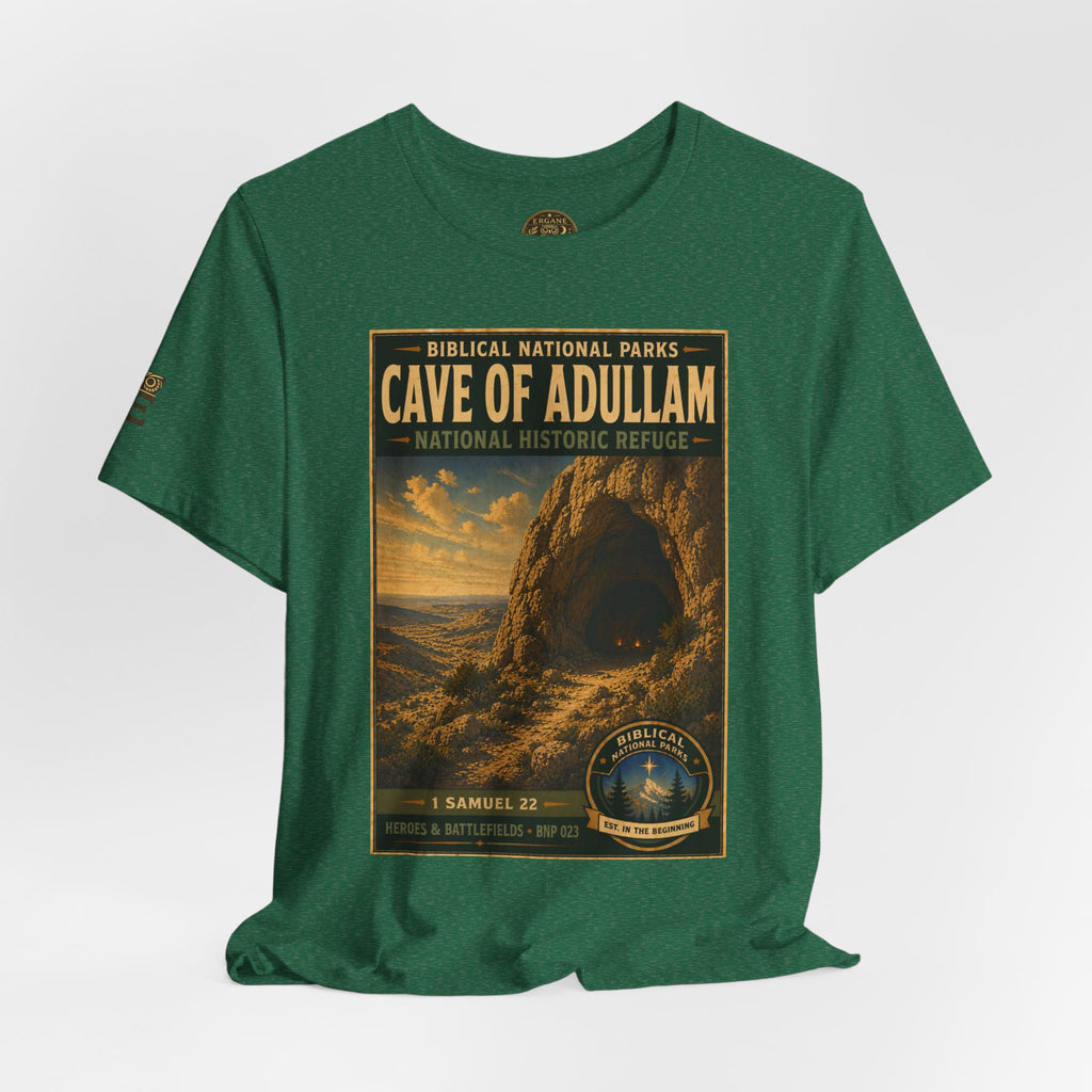 Biblical National Parks Collection IV- Heros & Battlefields #023/023 1 Samuel 22 | Vintage nature poster Tee | Biblical national parks graphic shirt