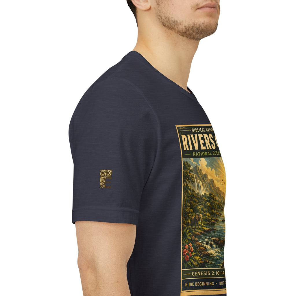Biblical National Parks Collection I- In The Beginning #003/006 Genesis 2:10-14 | Vintage nature poster Tee | Biblical national parks graphic shirt