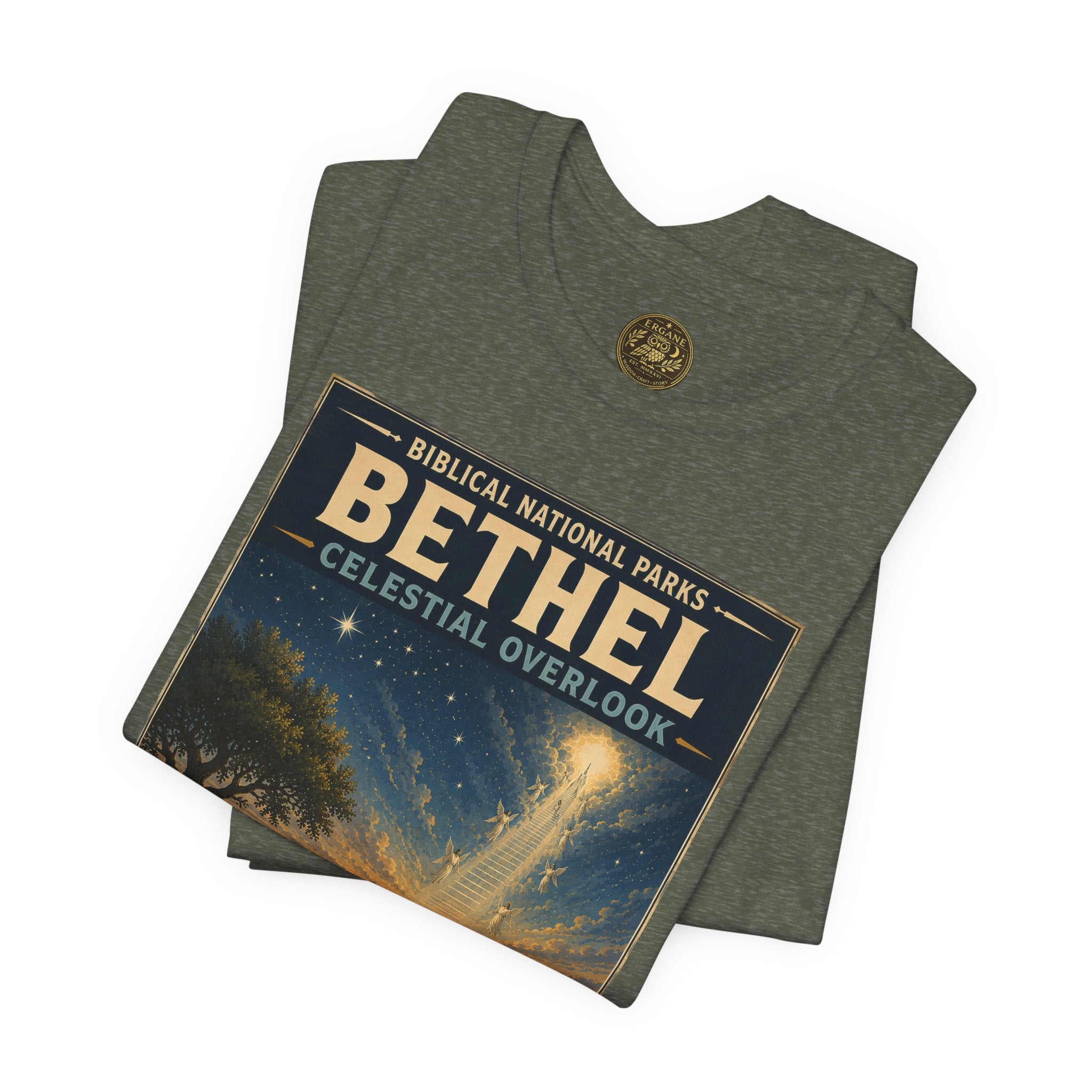 Biblical National Parks Collection I- In The Beginning #006/006 Genesis 28: 10-22 | Vintage nature poster Tee | Biblical national parks graphic shirt