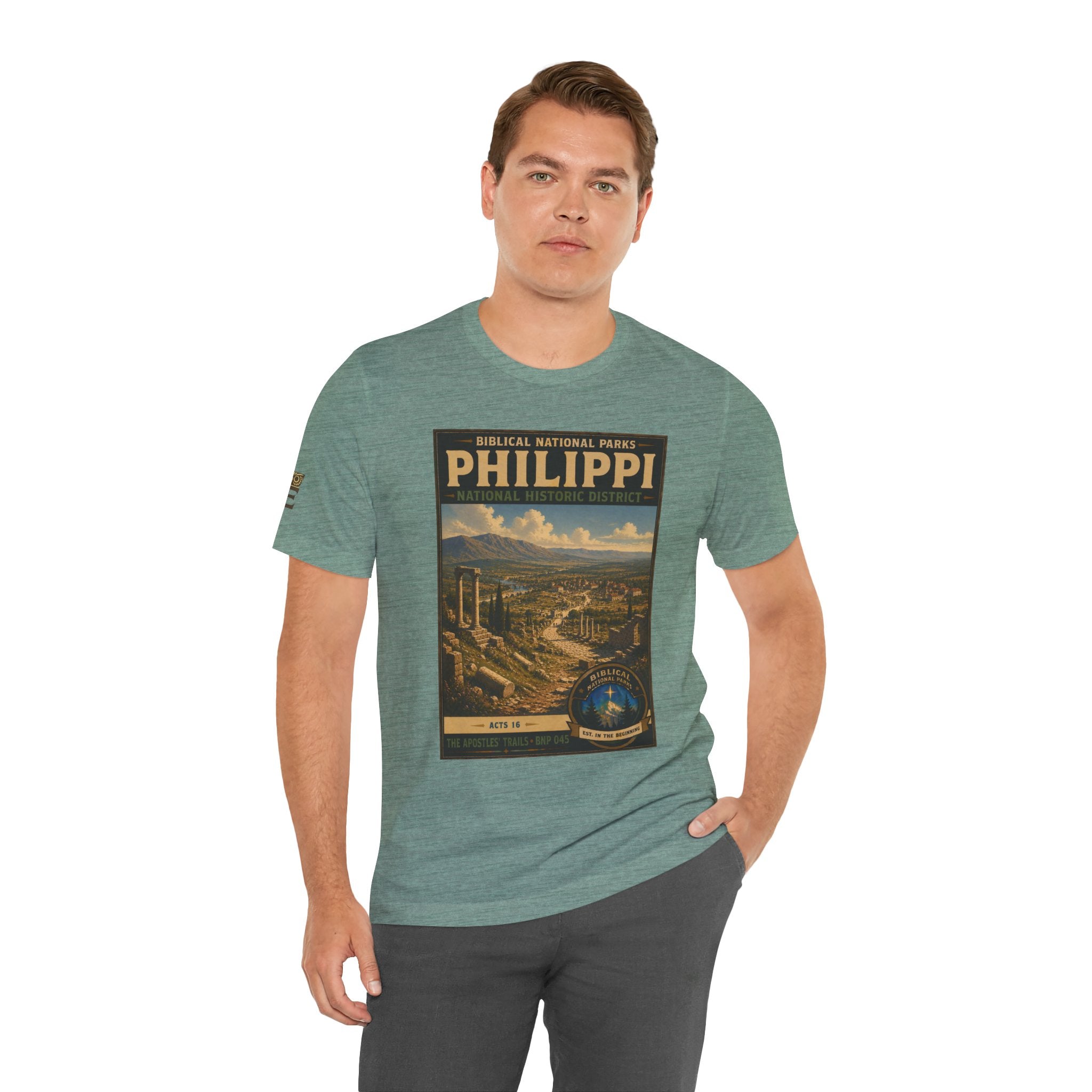 Biblical National Parks Collection VIII- The Apostles' Trails #045/049 | Acts 16 | Vintage nature poster Tee | Biblical national parks graphic shirt