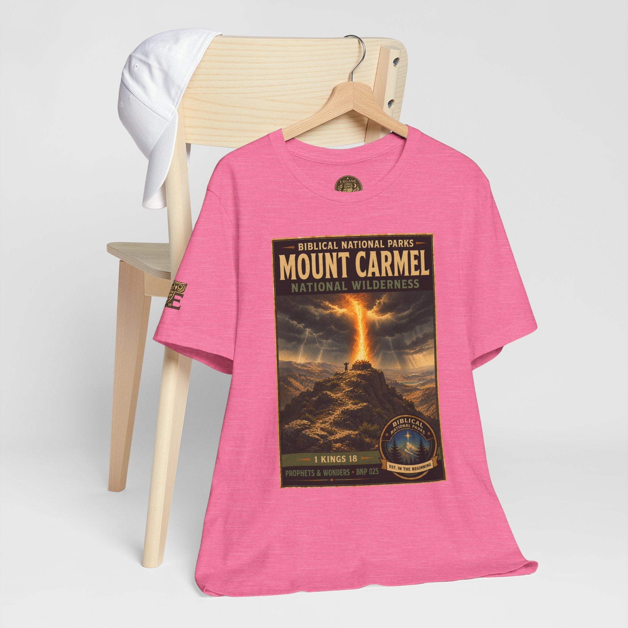 Biblical National Parks Collection V- Prophets & Wonders #025/030 1 Kings 18 | Vintage nature poster Tee | Biblical national parks graphic shirt