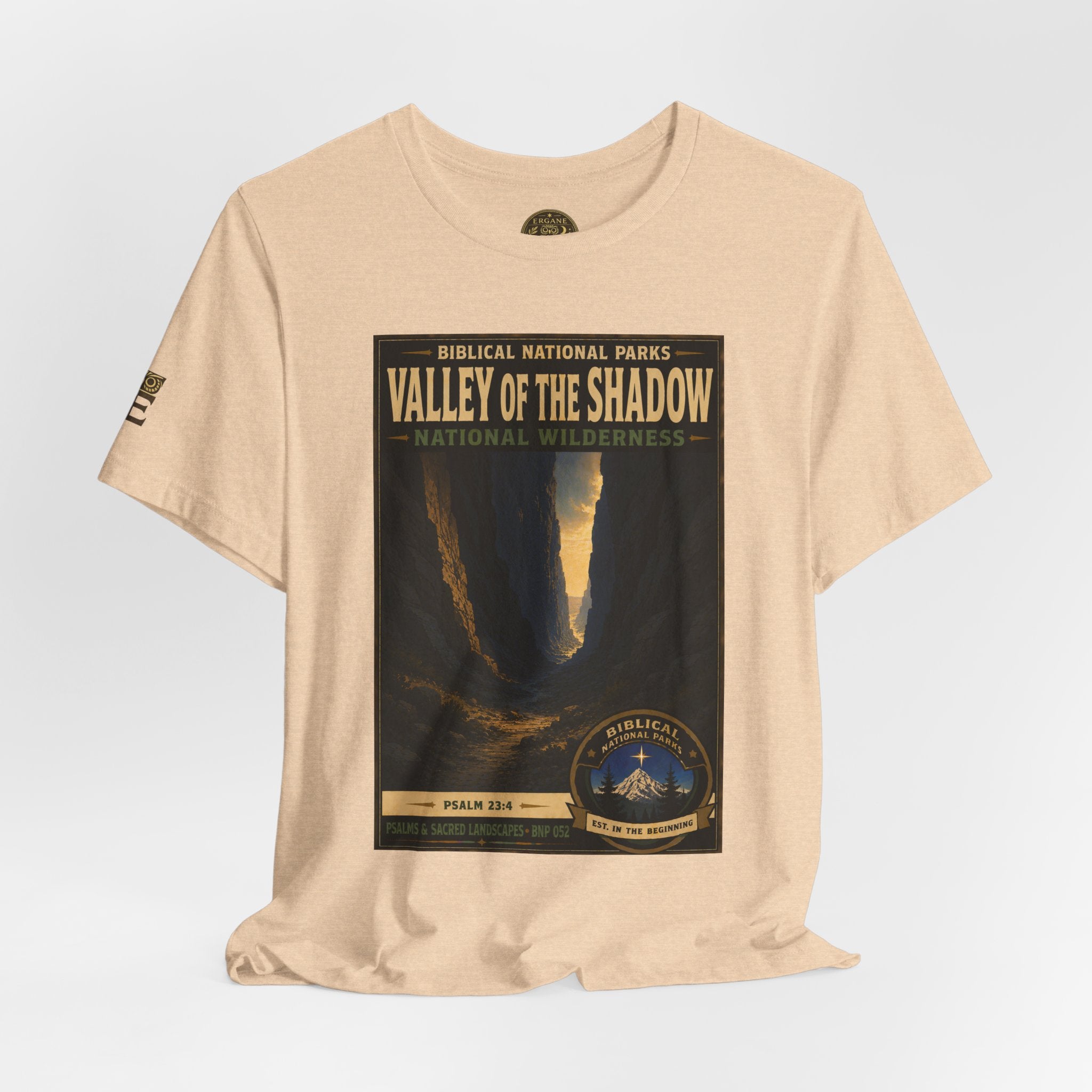 Biblical National Parks Collection IX- #052/054 -Psalms & Sacred Landscapes | Psalm 23:4 | Vintage nature poster Tee | Biblical national parks graphic shirt