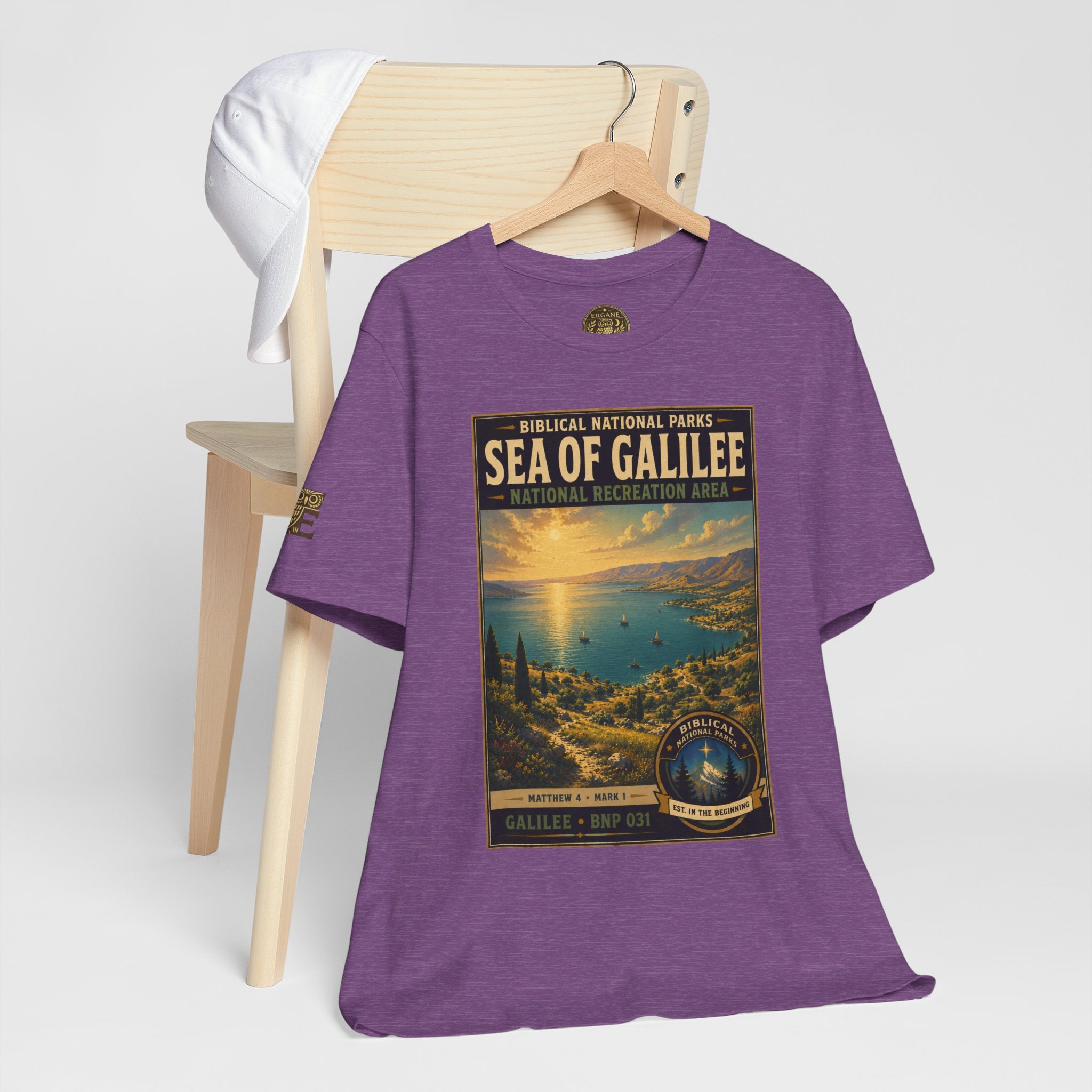 Biblical National Parks Collection VI- Galilee #031/035 Matthew 4 & Mark 1 | Vintage nature poster Tee | Biblical national parks graphic shirt