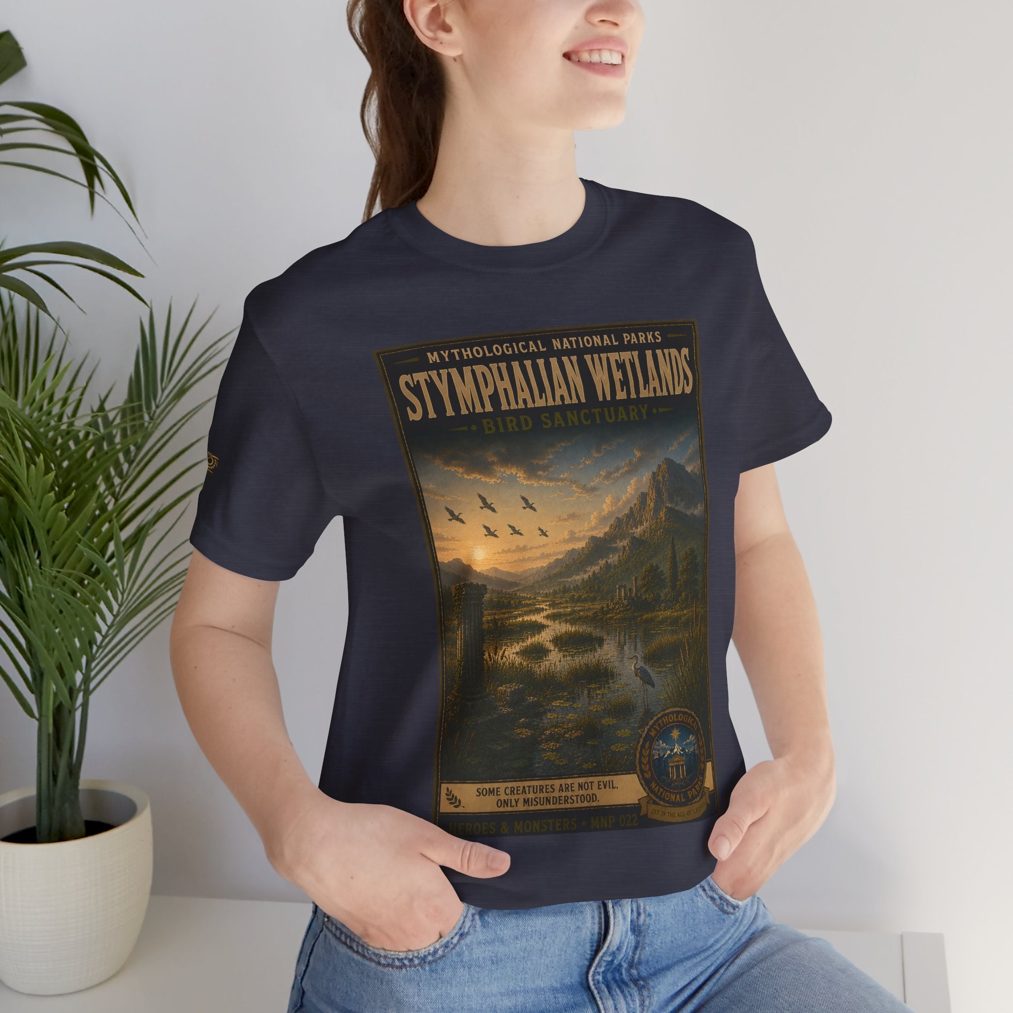 Mythological National Parks Collection III- #022-028 - Heros & Monsters | Vintage nature poster Tee | Mythological National Parks graphic shirt