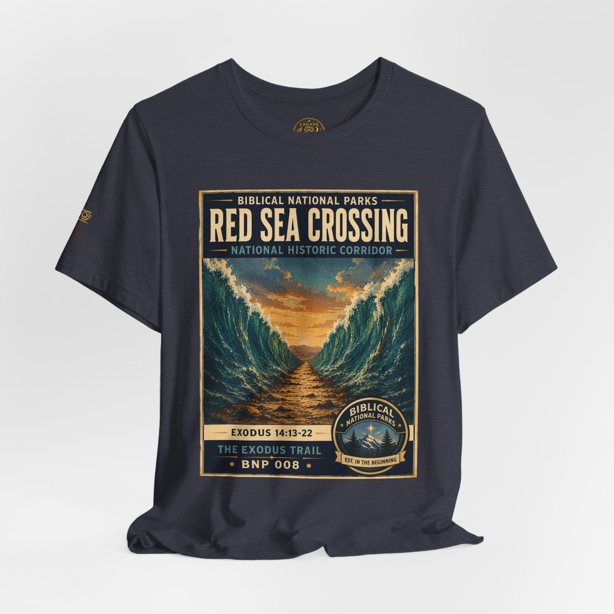 Biblical National Parks Collection II- The Exodus Trail #008/013 Exodus 14: 13-22 | Vintage nature poster Tee | Biblical national parks graphic shirt