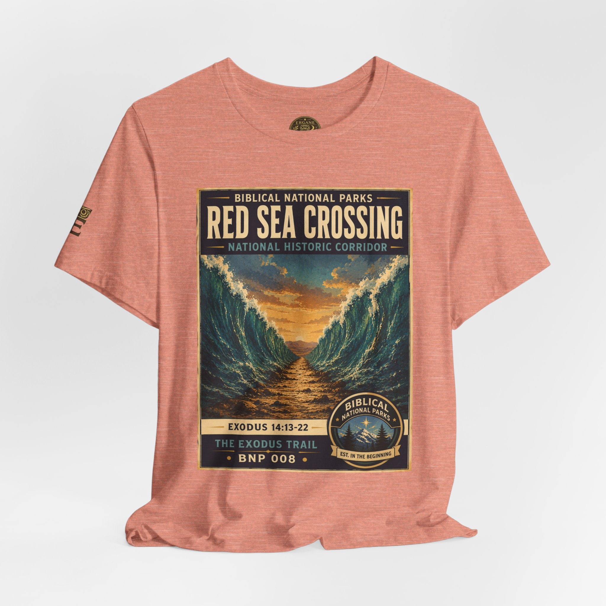 Biblical National Parks Collection II- The Exodus Trail #008/013 Exodus 14: 13-22 | Vintage nature poster Tee | Biblical national parks graphic shirt