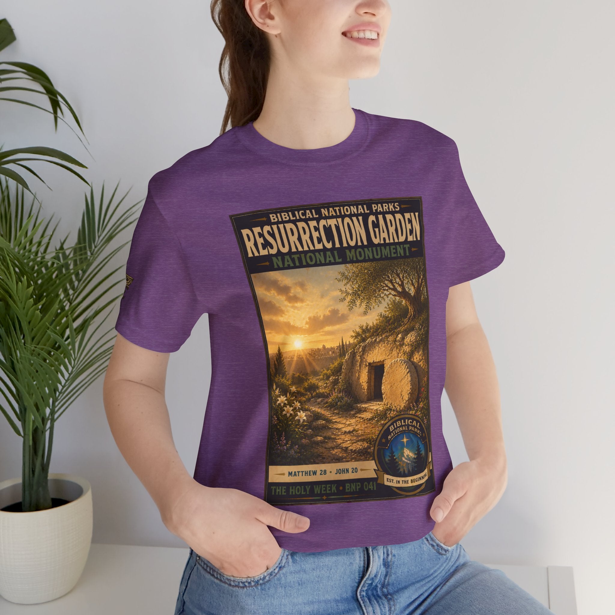 Biblical National Parks Collection VII- The Holy Week #041/041 | Matthew 28 - John 20 | Vintage nature poster Tee | Biblical national parks graphic shirt