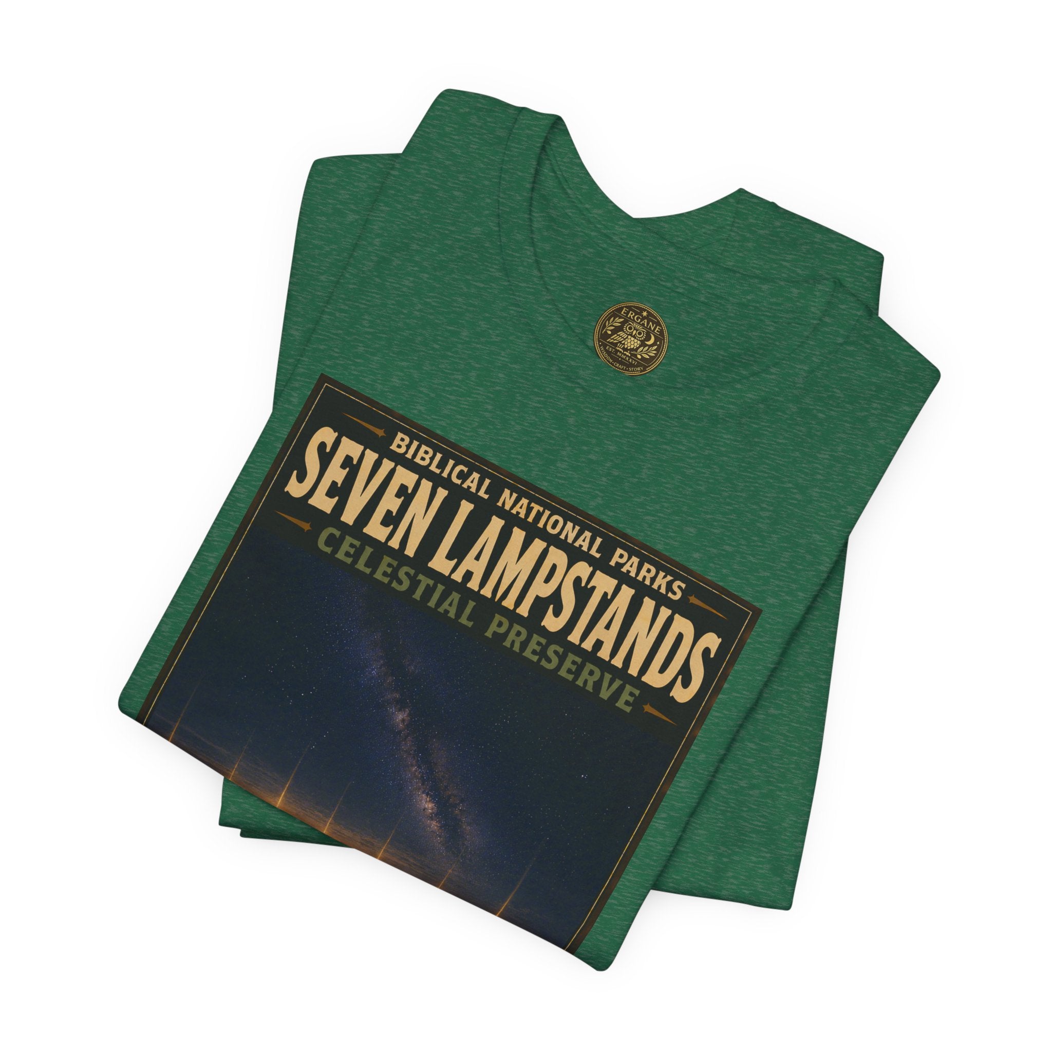 Biblical National Parks Collection X- #056/061 - Revelation: The Final Frontier | Revelation 1: 12-20 | Vintage nature poster Tee | Biblical national parks graphic shirt