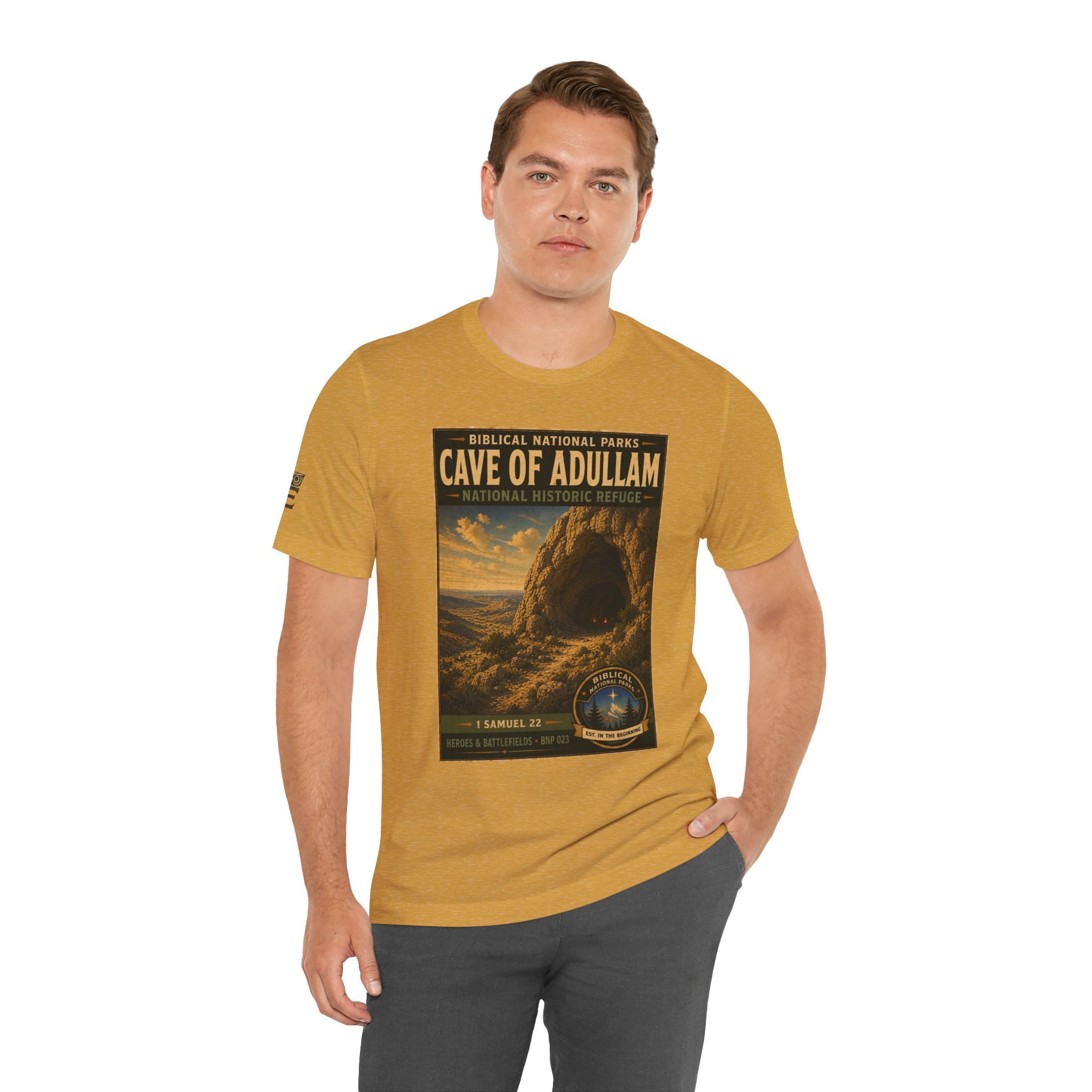Biblical National Parks Collection IV- Heros & Battlefields #023/023 1 Samuel 22 | Vintage nature poster Tee | Biblical national parks graphic shirt