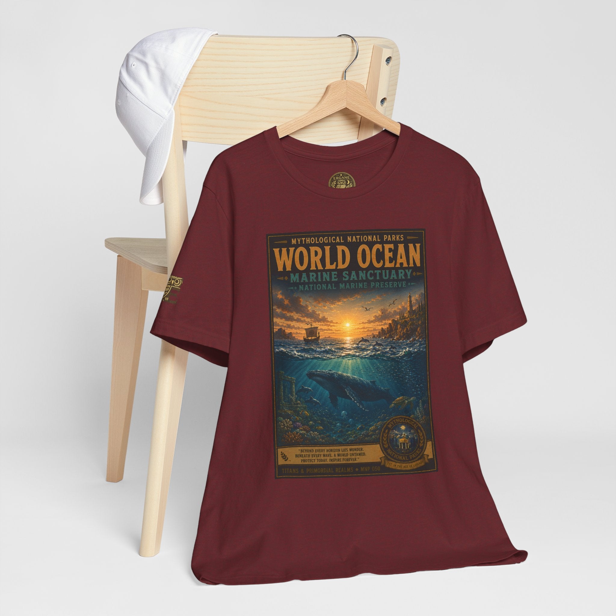 Mythological National Parks COLLECTION V- #050-050 TITANS & PRIMORDIAL REALMS | Vintage nature poster Tee | Mythological National Parks graphic shirt