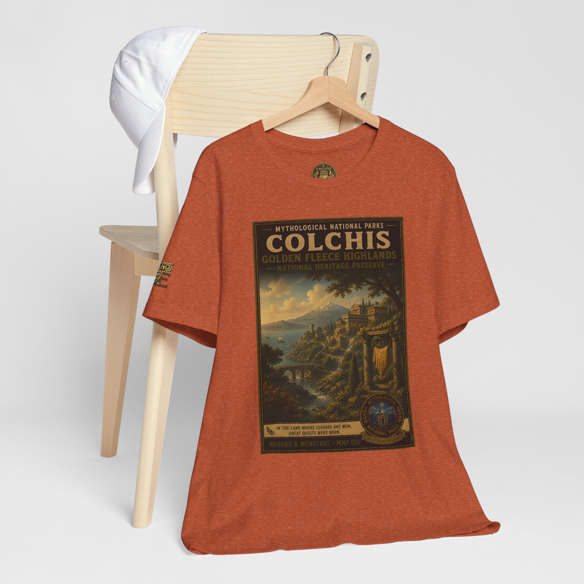 Mythological National Parks Collection III- #026-028 - Heros & Monsters | Vintage nature poster Tee | Mythological National Parks graphic shirt