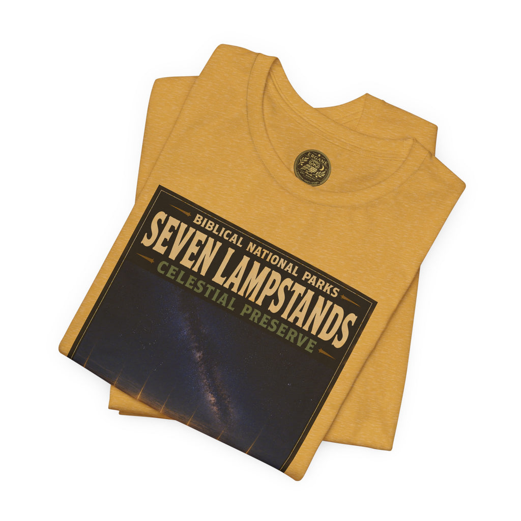 Biblical National Parks Collection X- #056/061 - Revelation: The Final Frontier | Revelation 1: 12-20 | Vintage nature poster Tee | Biblical national parks graphic shirt