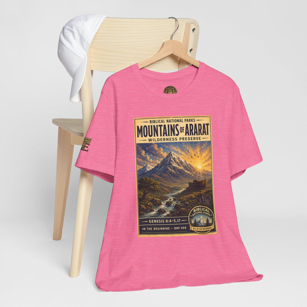 Biblical National Parks Collection I- In The Beginning #004/006 Genesis 8:4-5,17 | Vintage nature poster Tee | Biblical national parks graphic shirt