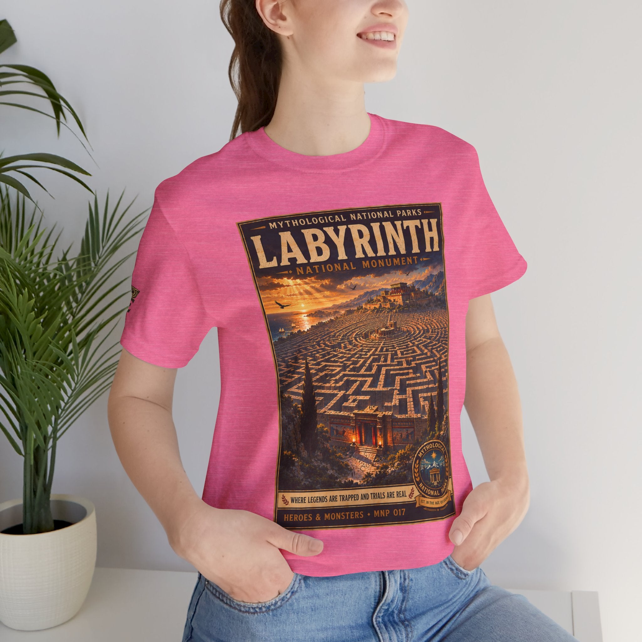 Mythological National Parks Collection III- #017-028 - Heros & Monsters | Vintage nature poster Tee | Mythological National Parks graphic shirt