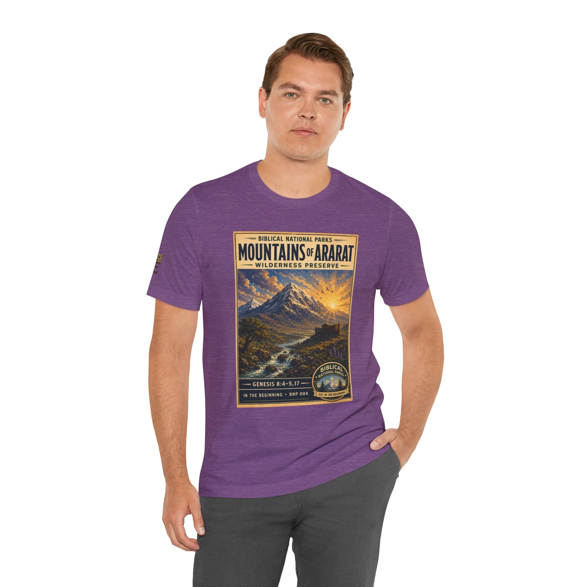 Biblical National Parks Collection I- In The Beginning #004/006 Genesis 8:4-5,17 | Vintage nature poster Tee | Biblical national parks graphic shirt