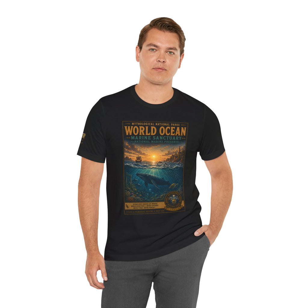 Mythological National Parks COLLECTION V- #050-050 TITANS & PRIMORDIAL REALMS | Vintage nature poster Tee | Mythological National Parks graphic shirt