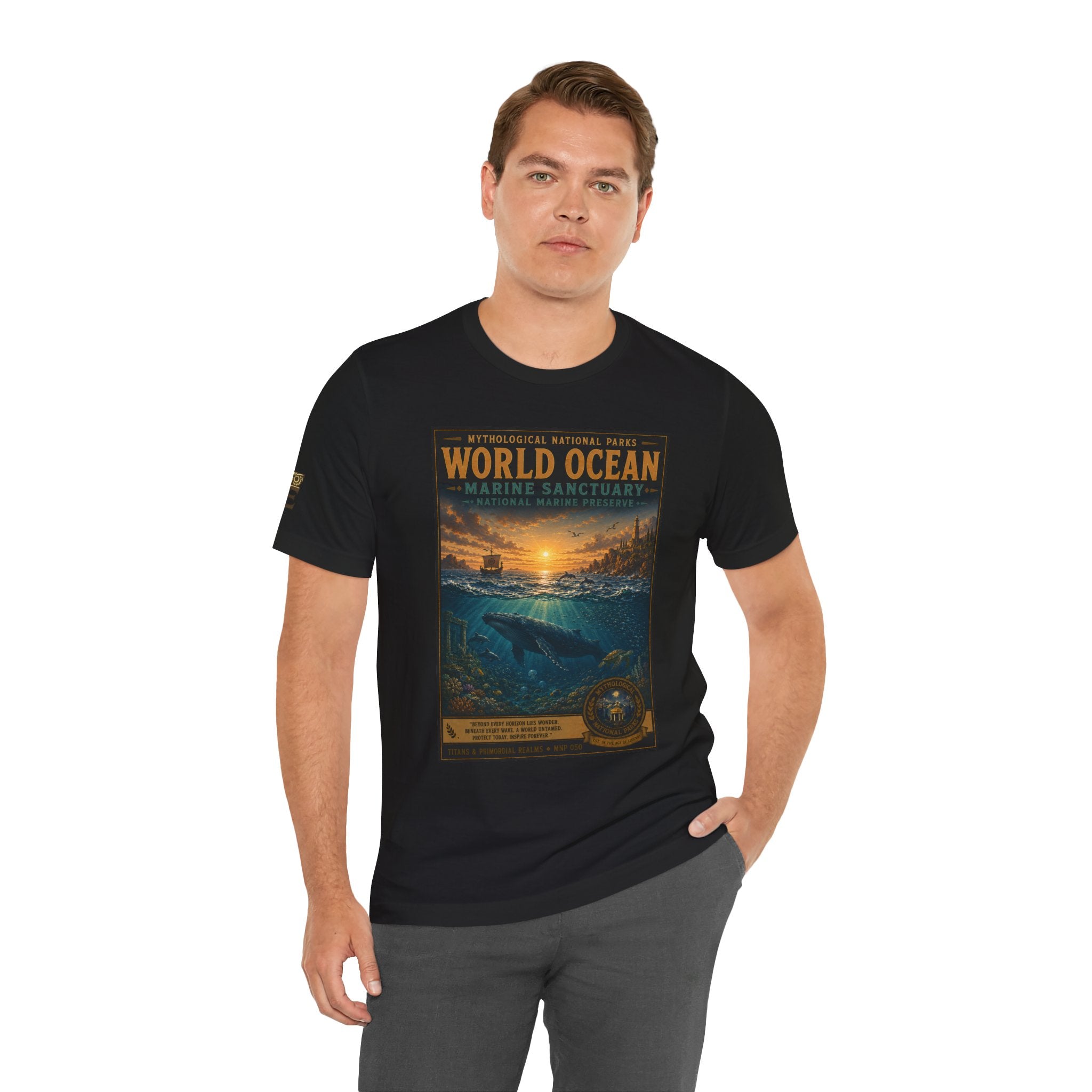 Mythological National Parks COLLECTION V- #050-050 TITANS & PRIMORDIAL REALMS | Vintage nature poster Tee | Mythological National Parks graphic shirt