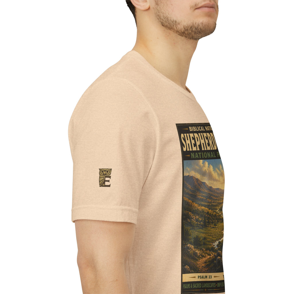 Biblical National Parks Collection IX- #050/054 -Psalms & Sacred Landscapes | Psalm 23 | Vintage nature poster Tee | Biblical national parks graphic shirt