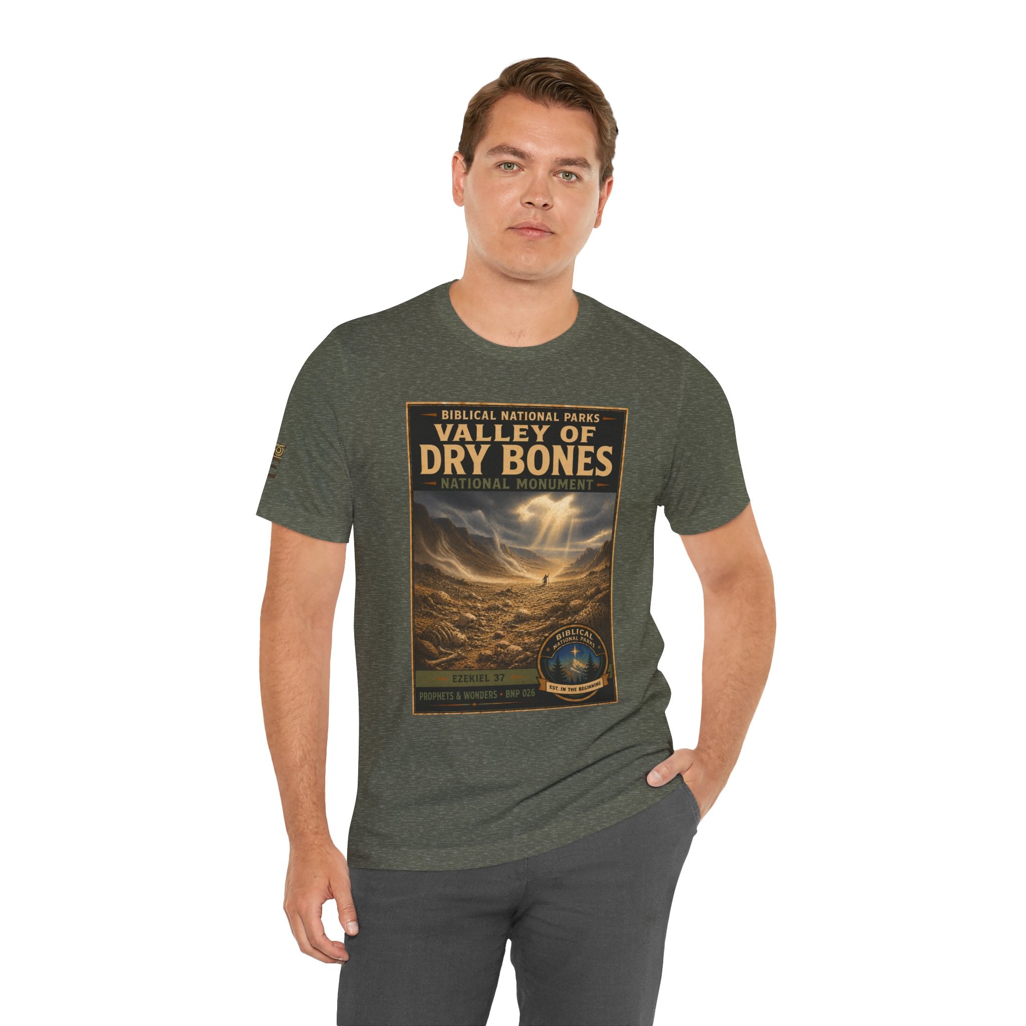 Biblical National Parks Collection V- Prophets & Wonders #026/030 Ezekiel 37  | Vintage nature poster Tee | Biblical national parks graphic shirt