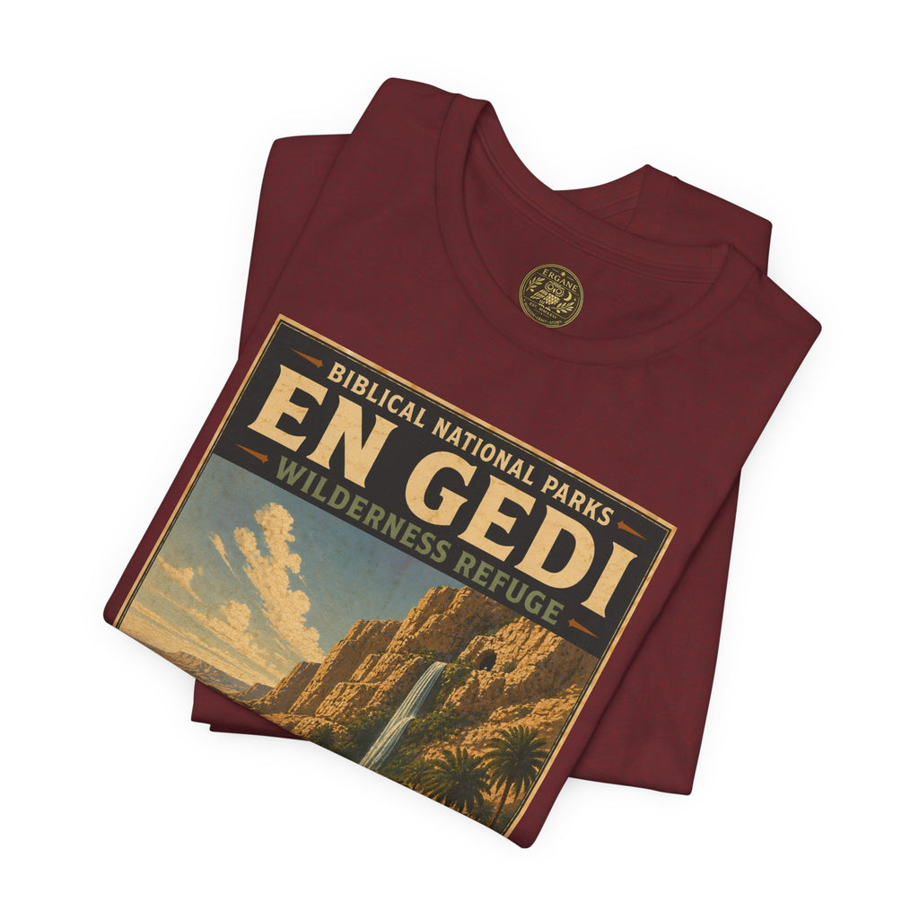 Biblical National Parks Collection IV- Heros & Battlefields #022/023 1 Samuel 23-24 | Vintage nature poster Tee | Biblical national parks graphic shirt