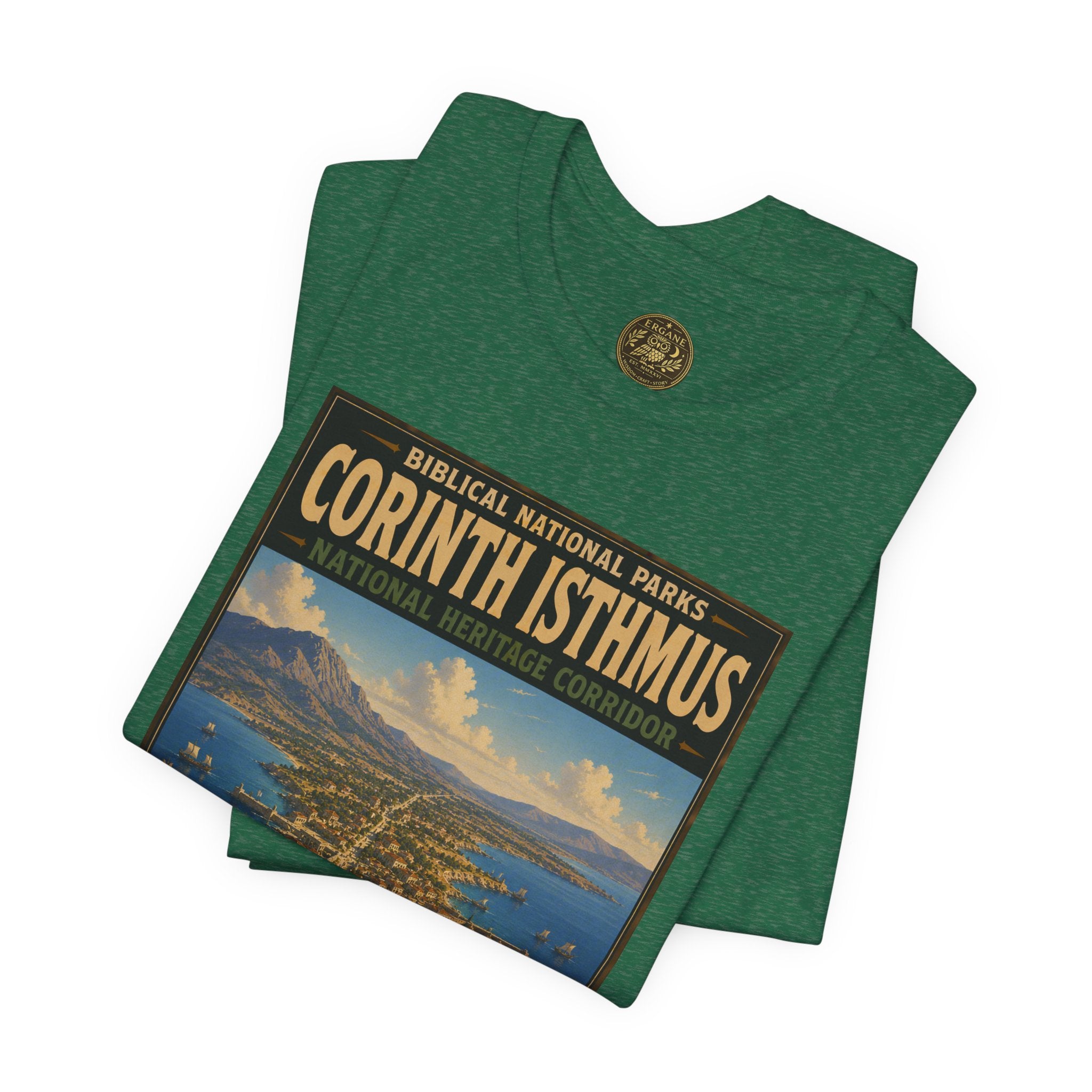 Biblical National Parks Collection VIII- The Apostles' Trails #047/049 | Acts 18 | Vintage nature poster Tee | Biblical national parks graphic shirt