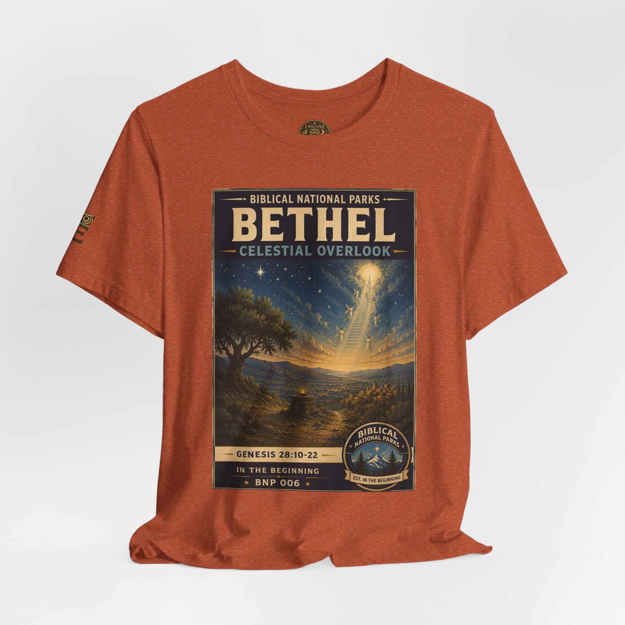Biblical National Parks Collection I- In The Beginning #006/006 Genesis 28: 10-22 | Vintage nature poster Tee | Biblical national parks graphic shirt