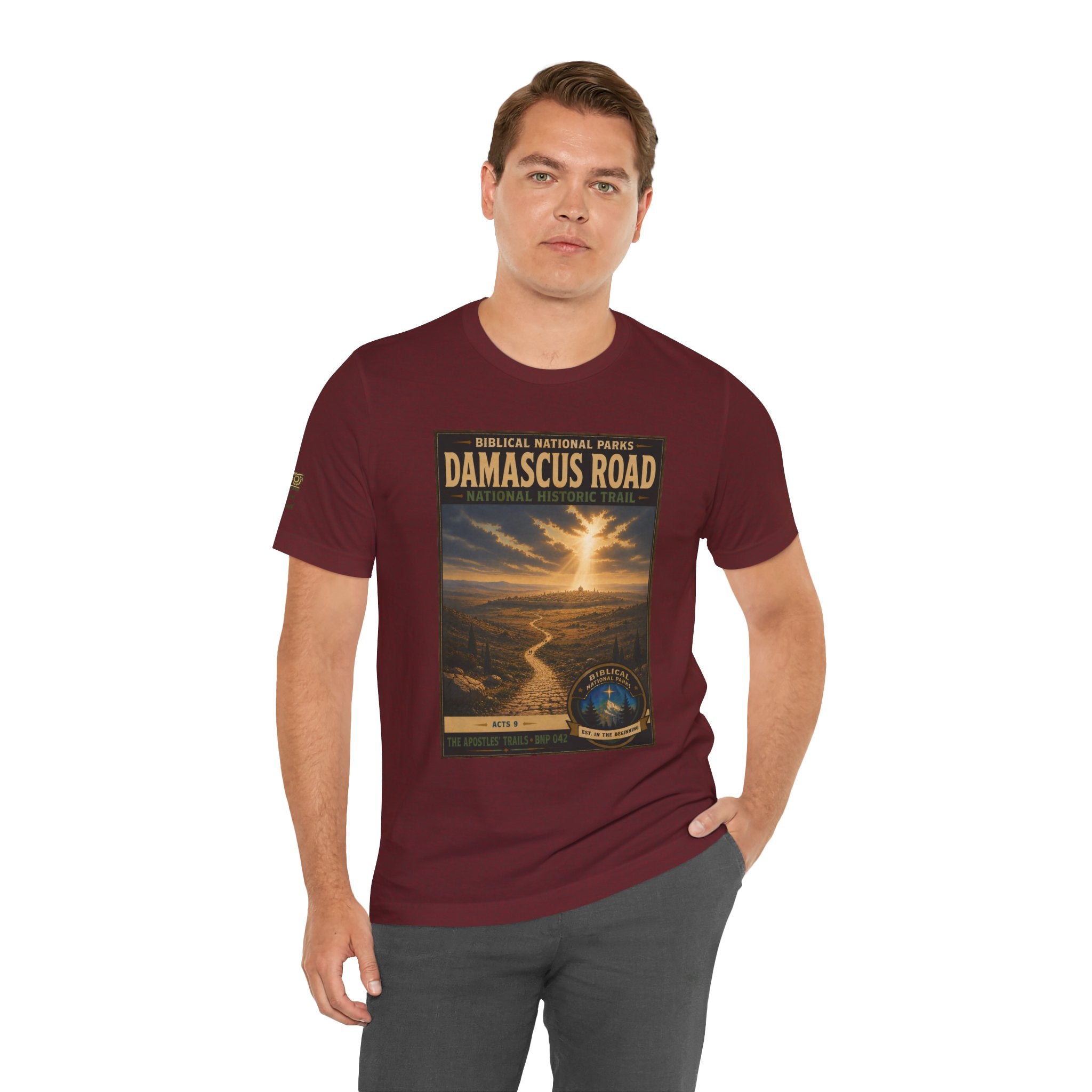 Biblical National Parks Collection VIII- The Apostles' Trails #042/049 | Acts 9 | Vintage nature poster Tee | Biblical national parks graphic shirt
