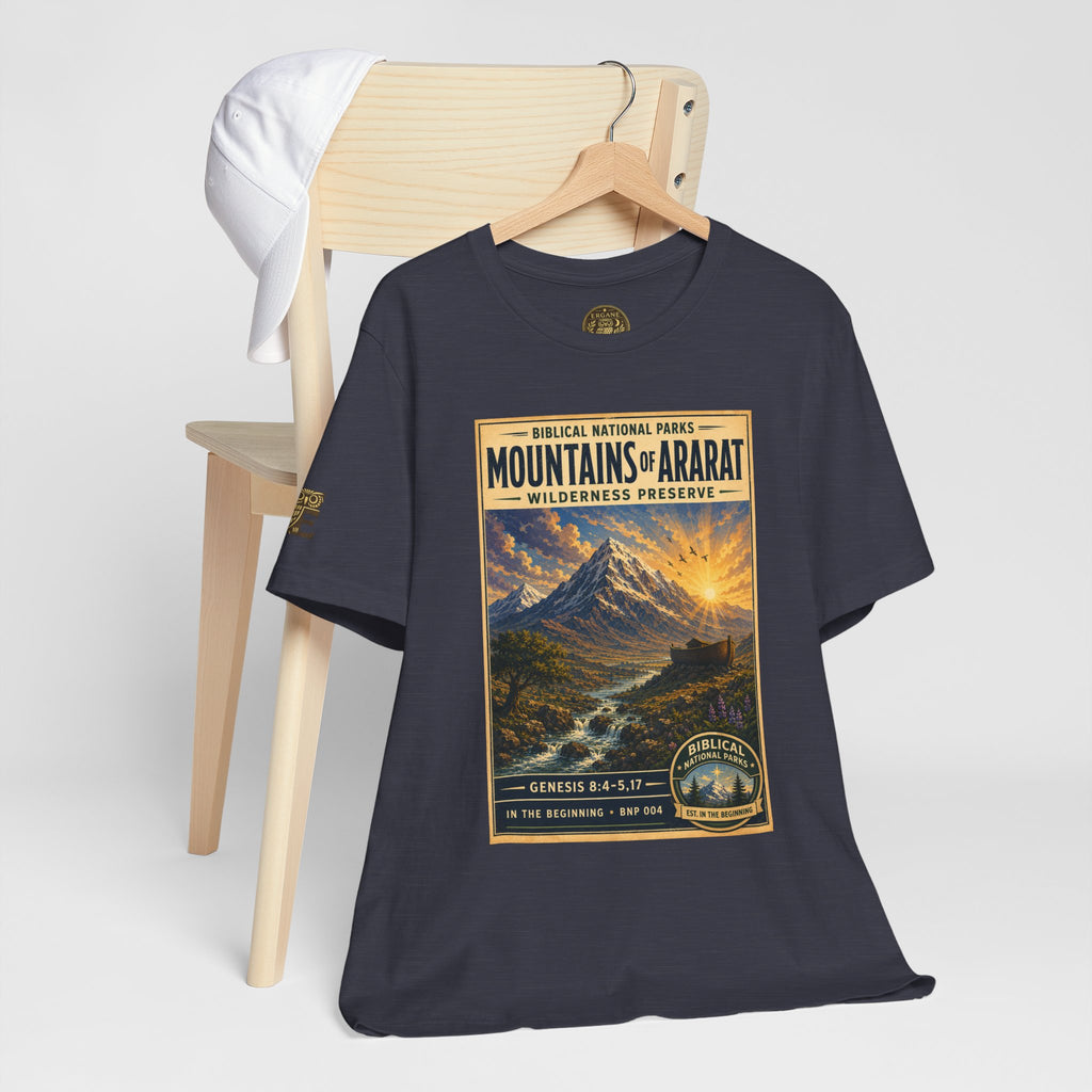 Biblical National Parks Collection I- In The Beginning #004/006 Genesis 8:4-5,17 | Vintage nature poster Tee | Biblical national parks graphic shirt
