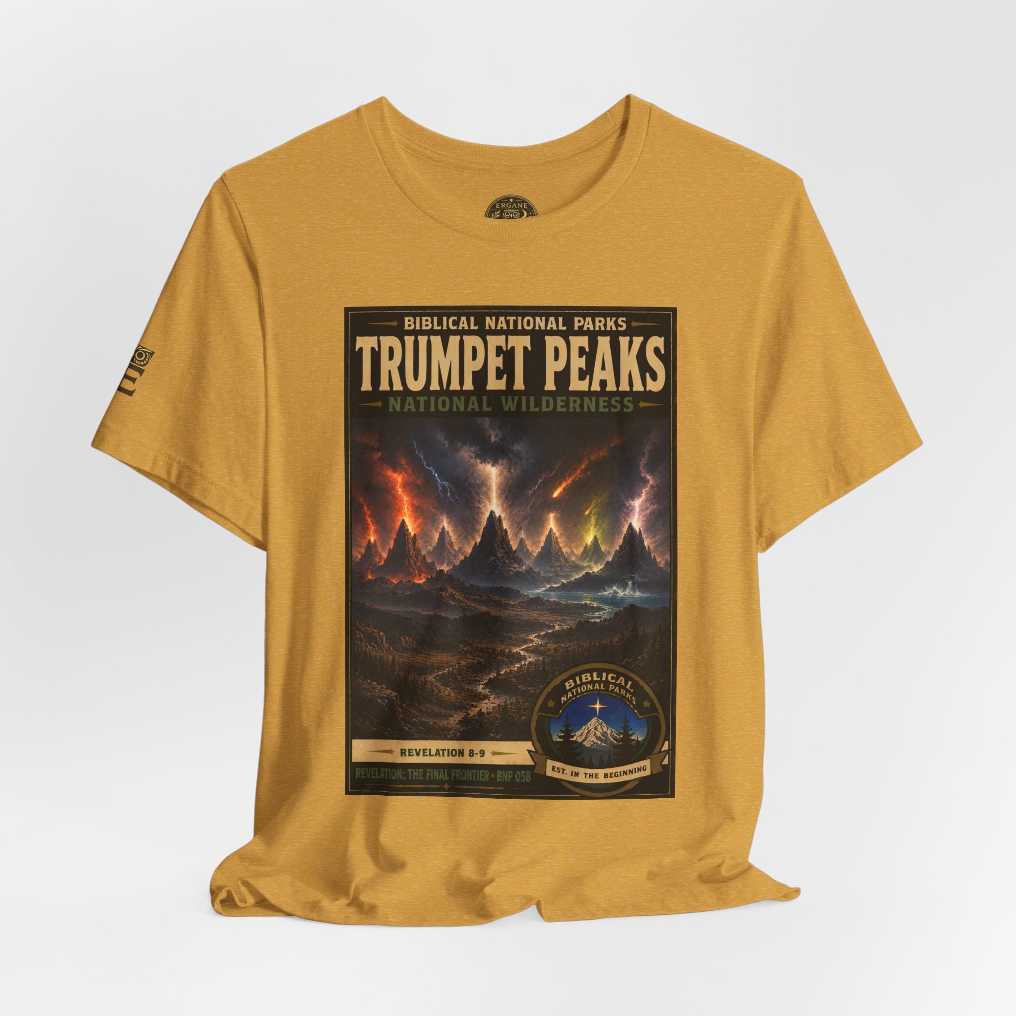 Biblical National Parks Collection X- #058/061 - Revelation: The Final Frontier | Revelation 8-9 | Vintage nature poster Tee | Biblical national parks graphic shirt