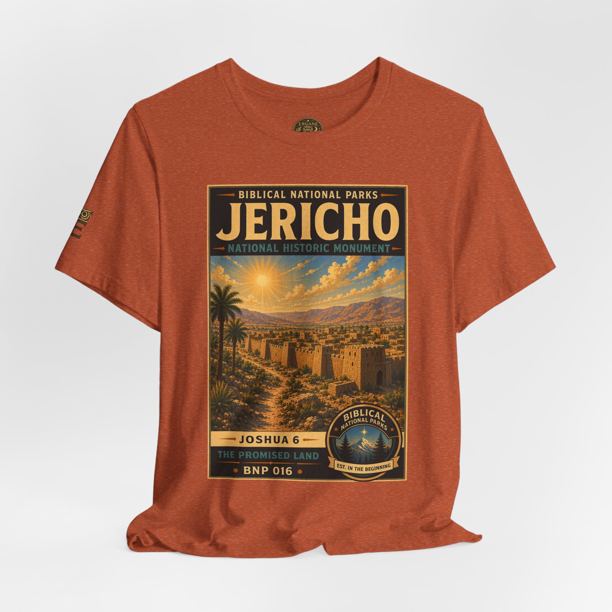 Biblical National Parks Collection III- The Promised Land #016/018 Joshua 6 | Vintage nature poster Tee | Biblical national parks graphic shirt