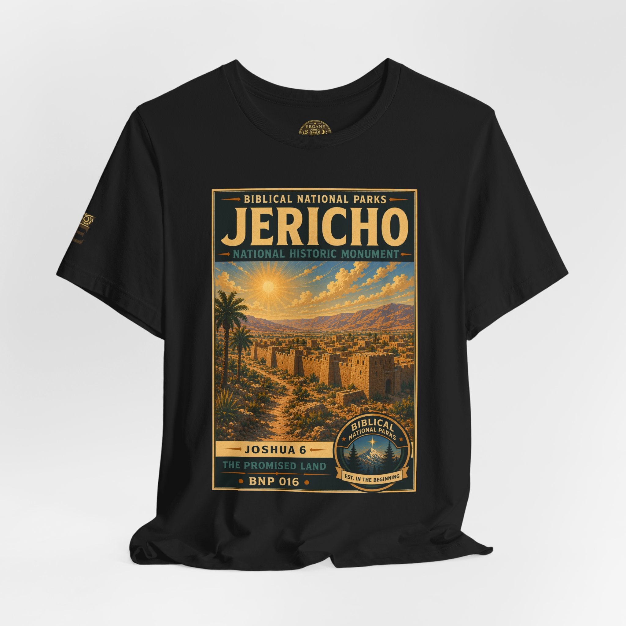 Biblical National Parks Collection III- The Promised Land #016/018 Joshua 6 | Vintage nature poster Tee | Biblical national parks graphic shirt