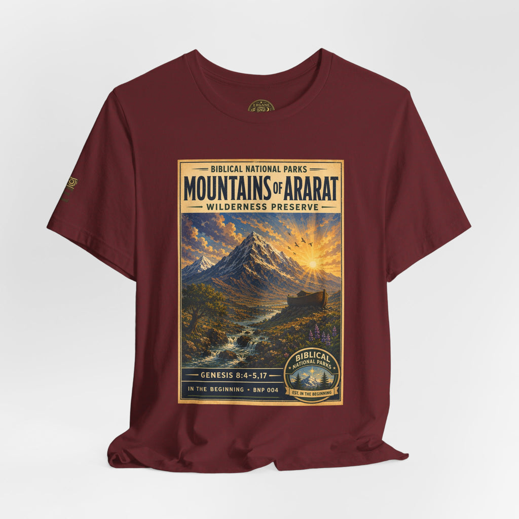 Biblical National Parks Collection I- In The Beginning #004/006 Genesis 8:4-5,17 | Vintage nature poster Tee | Biblical national parks graphic shirt