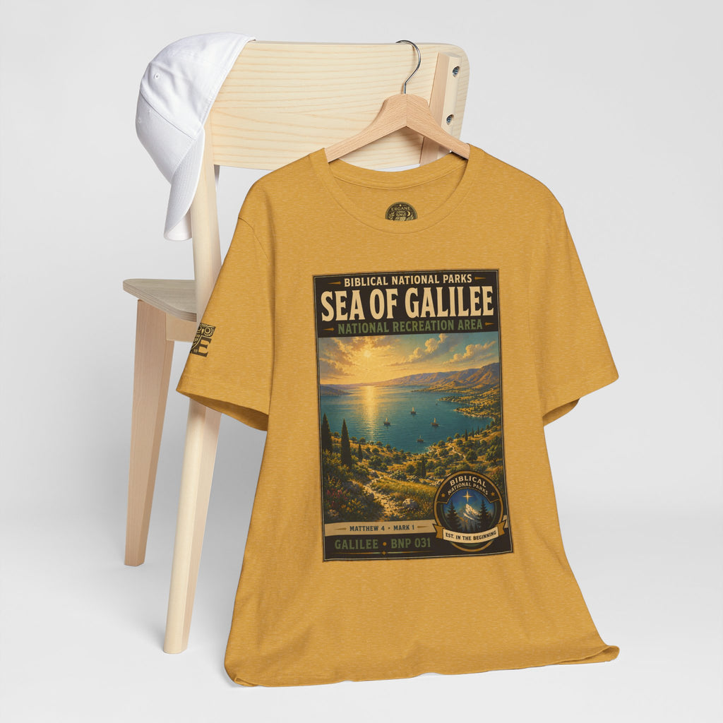 Biblical National Parks Collection VI- Galilee #031/035 Matthew 4 & Mark 1 | Vintage nature poster Tee | Biblical national parks graphic shirt