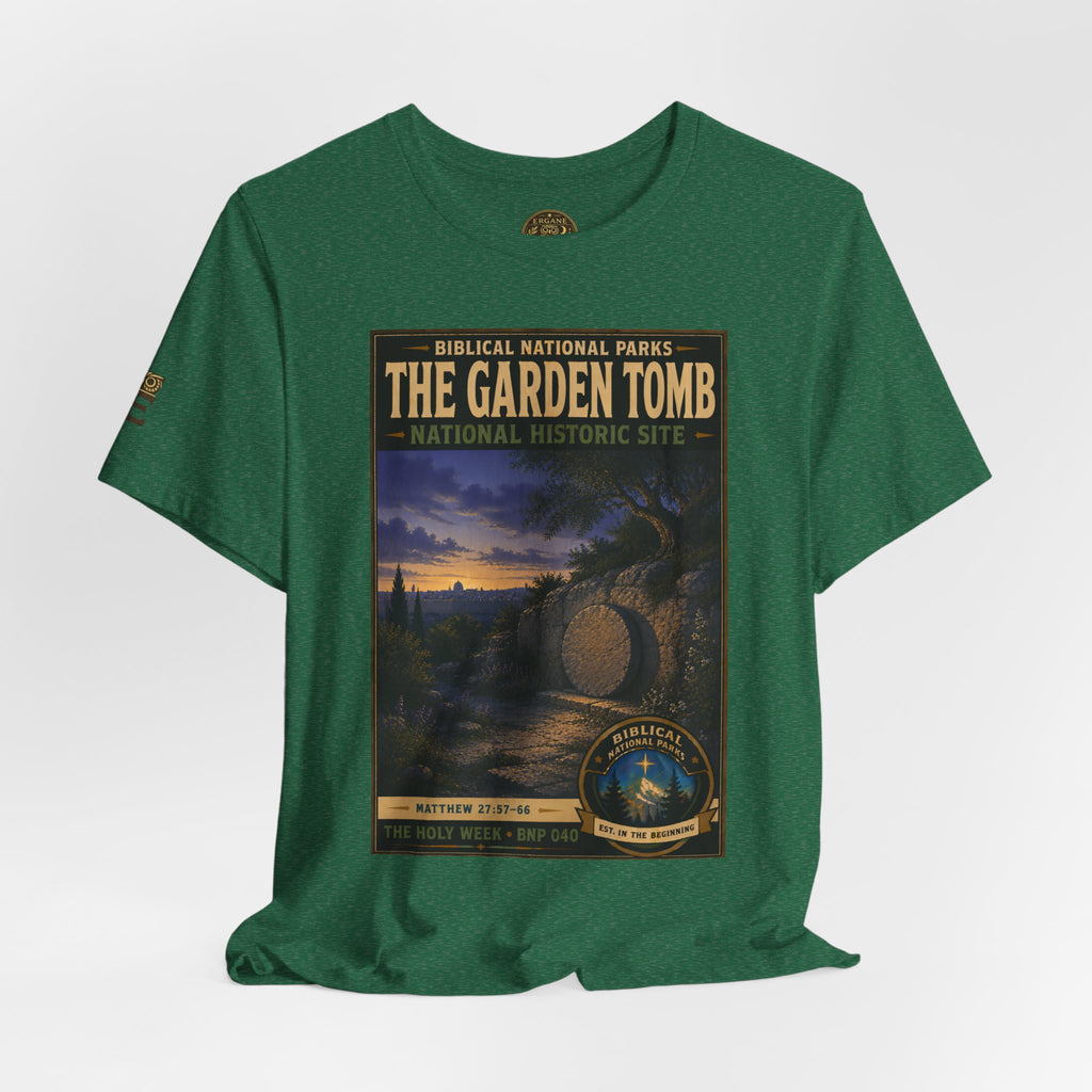Biblical National Parks Collection VII- The Holy Week #040/041 | Matthew 27: 55-66 | Vintage nature poster Tee | Biblical national parks graphic shirt